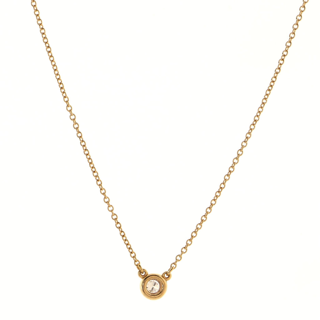 Elsa Peretti Diamonds By The Yard Pendant Necklace 18K Rose Gold with Diamond 0.1CT