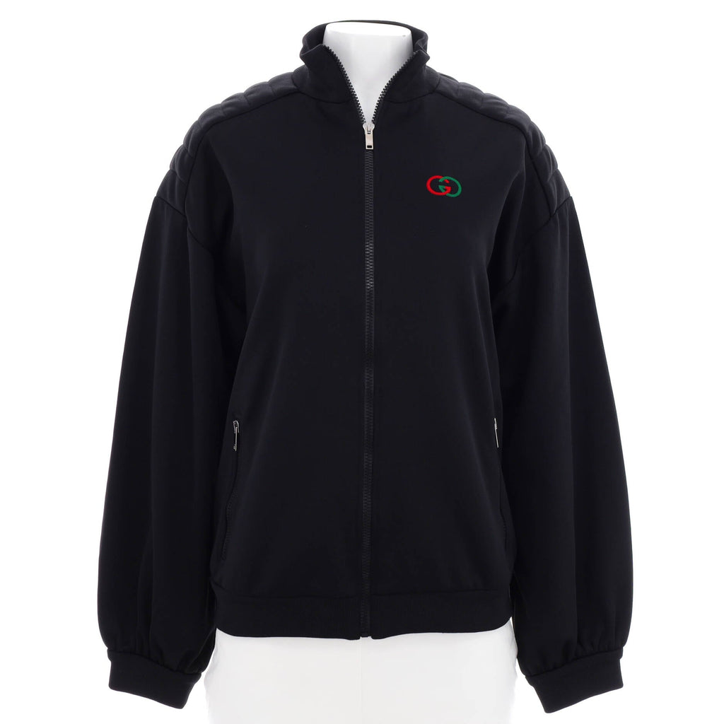 Men's GG Logo Long Sleeve Zip Up Jersey
