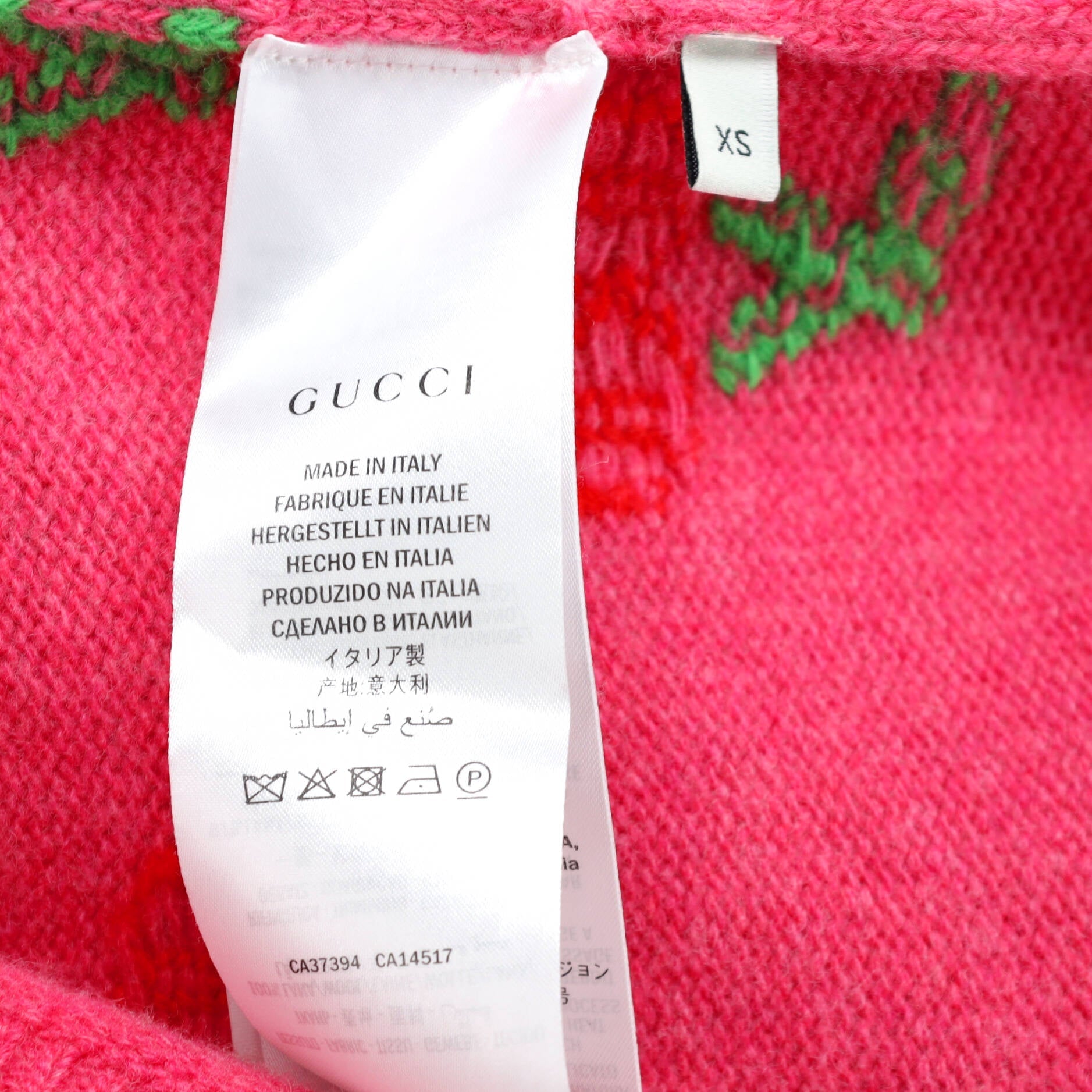 Women's GG Cherry Intarsia Cropped Sweater Wool
