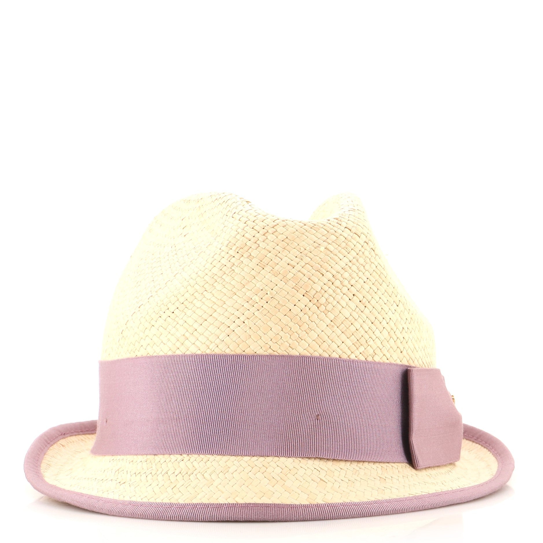 Fedora Hat Straw with Ribbon Detail XXL