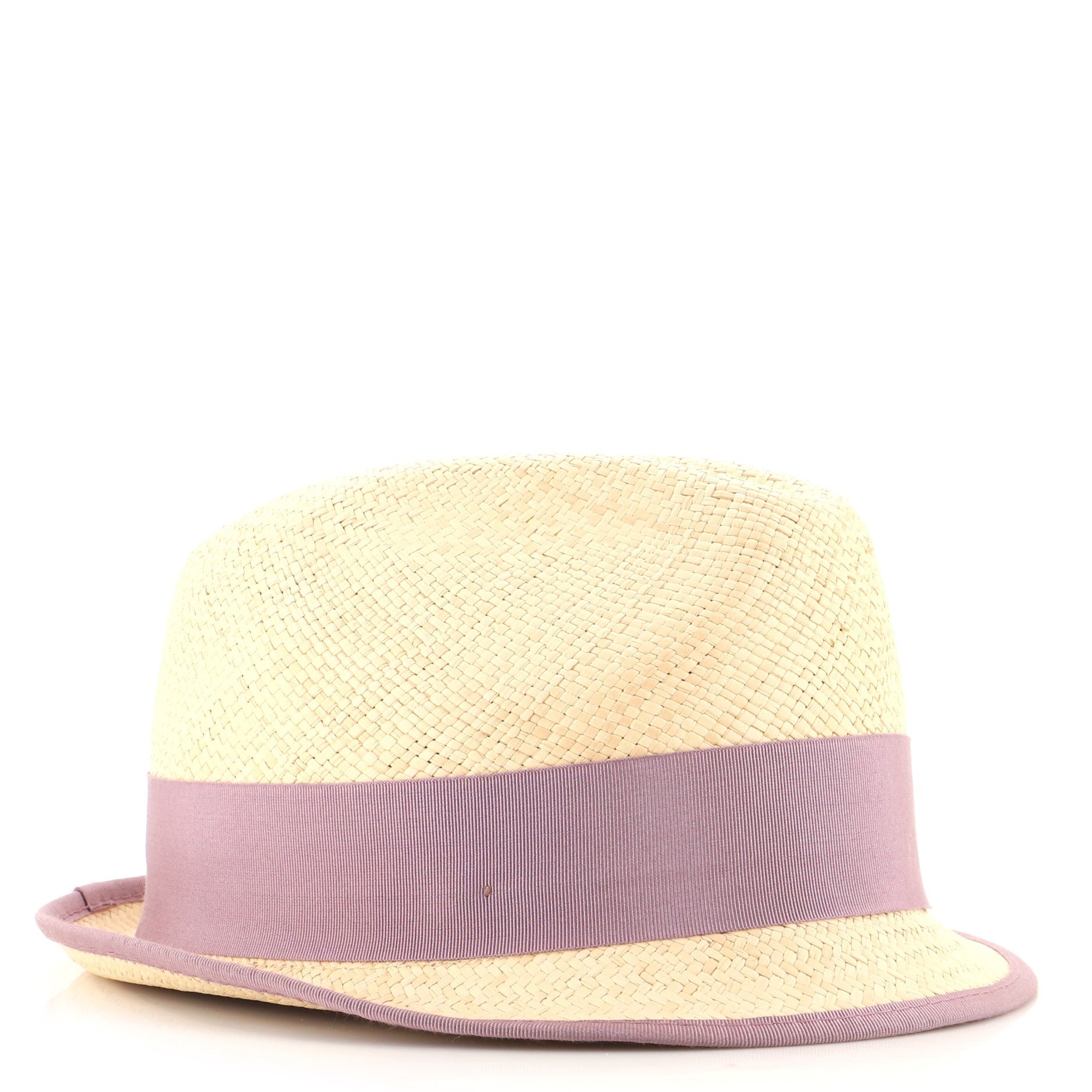 Fedora Hat Straw with Ribbon Detail XXL