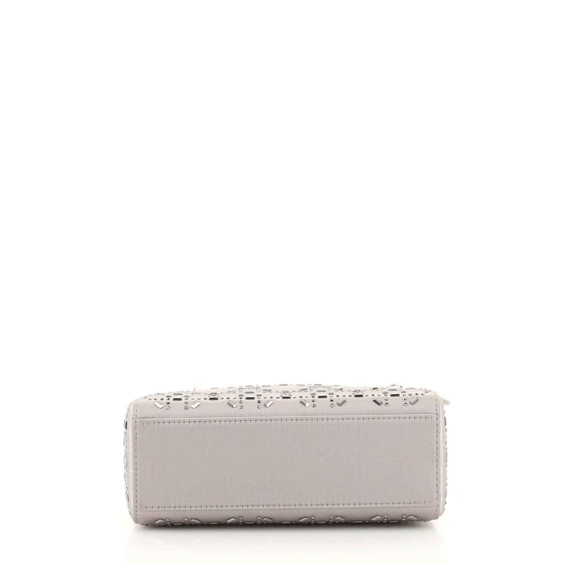 Lady Dior Bag Crystal Embellished Cannage Quilt Satin Mini