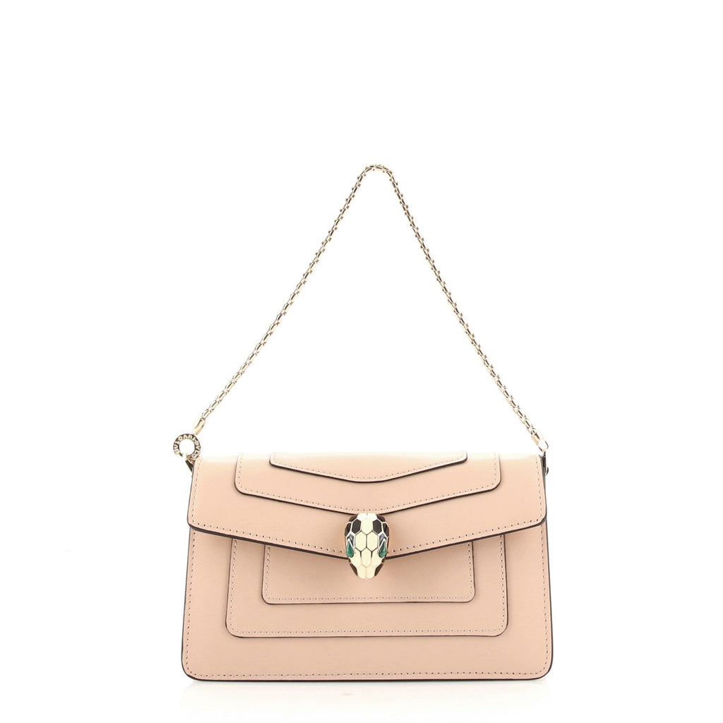 Serpenti Forever Chain Clutch Leather Mini