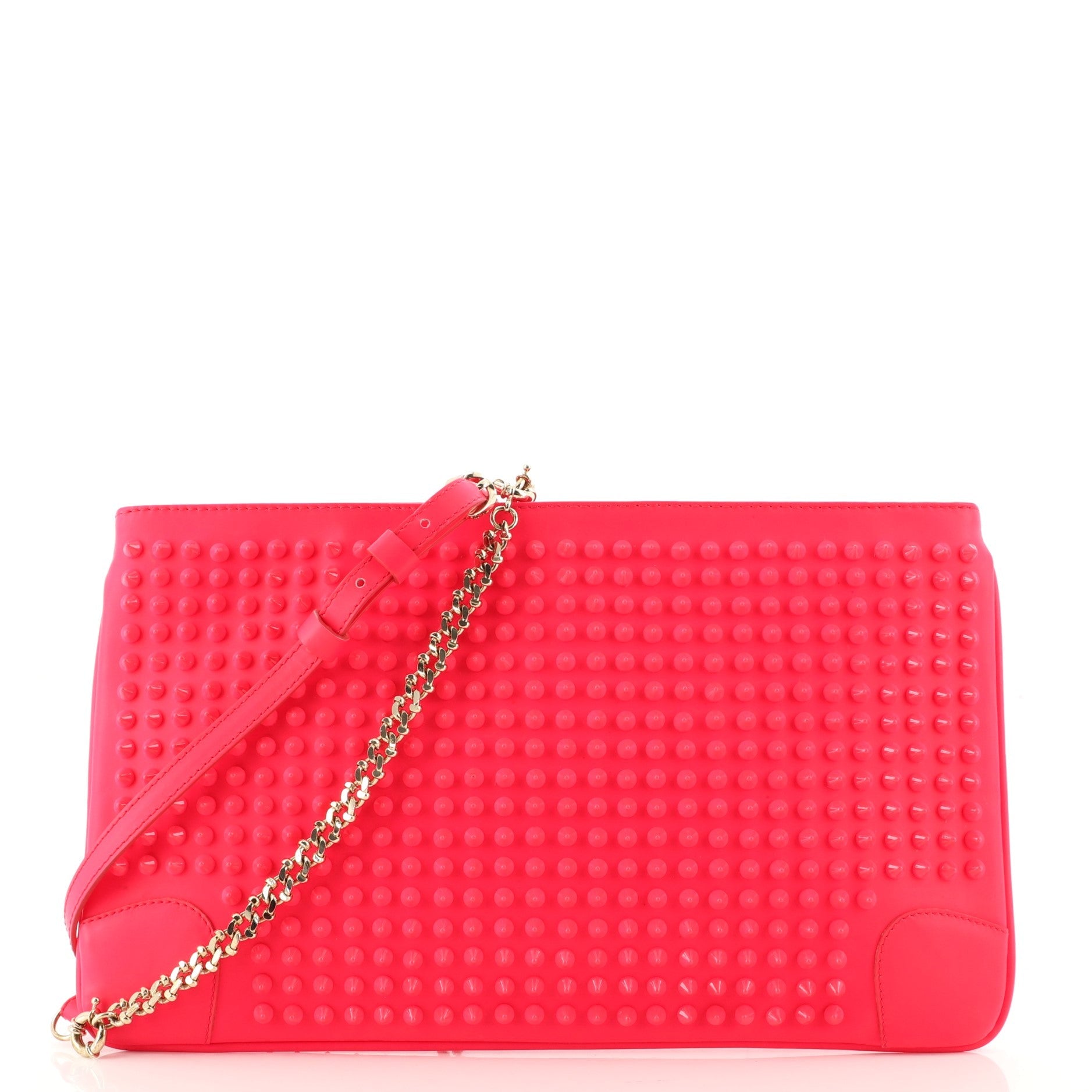 Loubiposh Clutch Spiked Leather