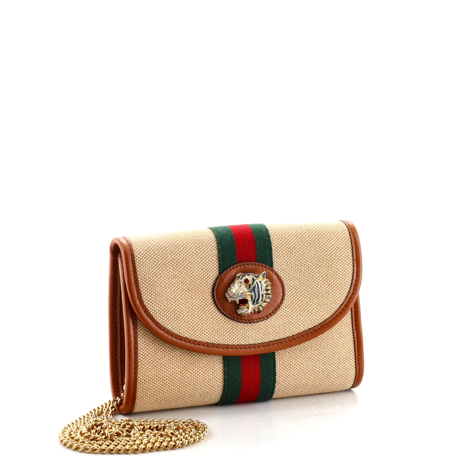 Rajah Web Chain Shoulder Bag Vintage Web Canvas Mini