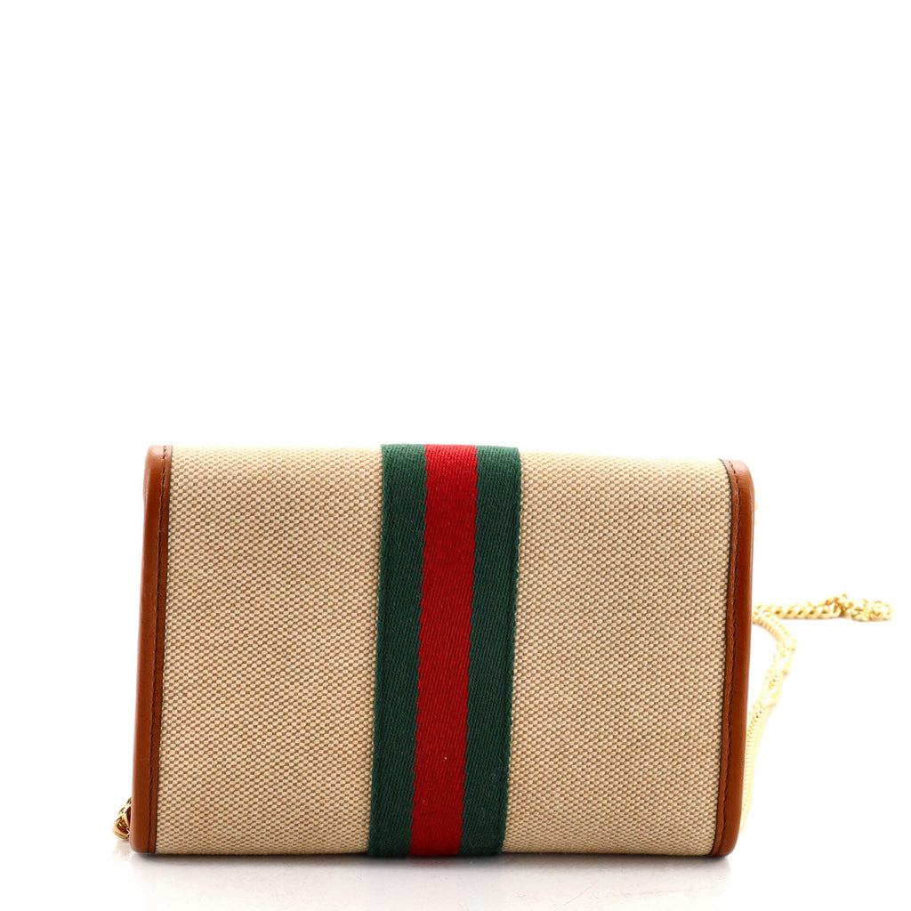 Rajah Web Chain Shoulder Bag Vintage Web Canvas Mini