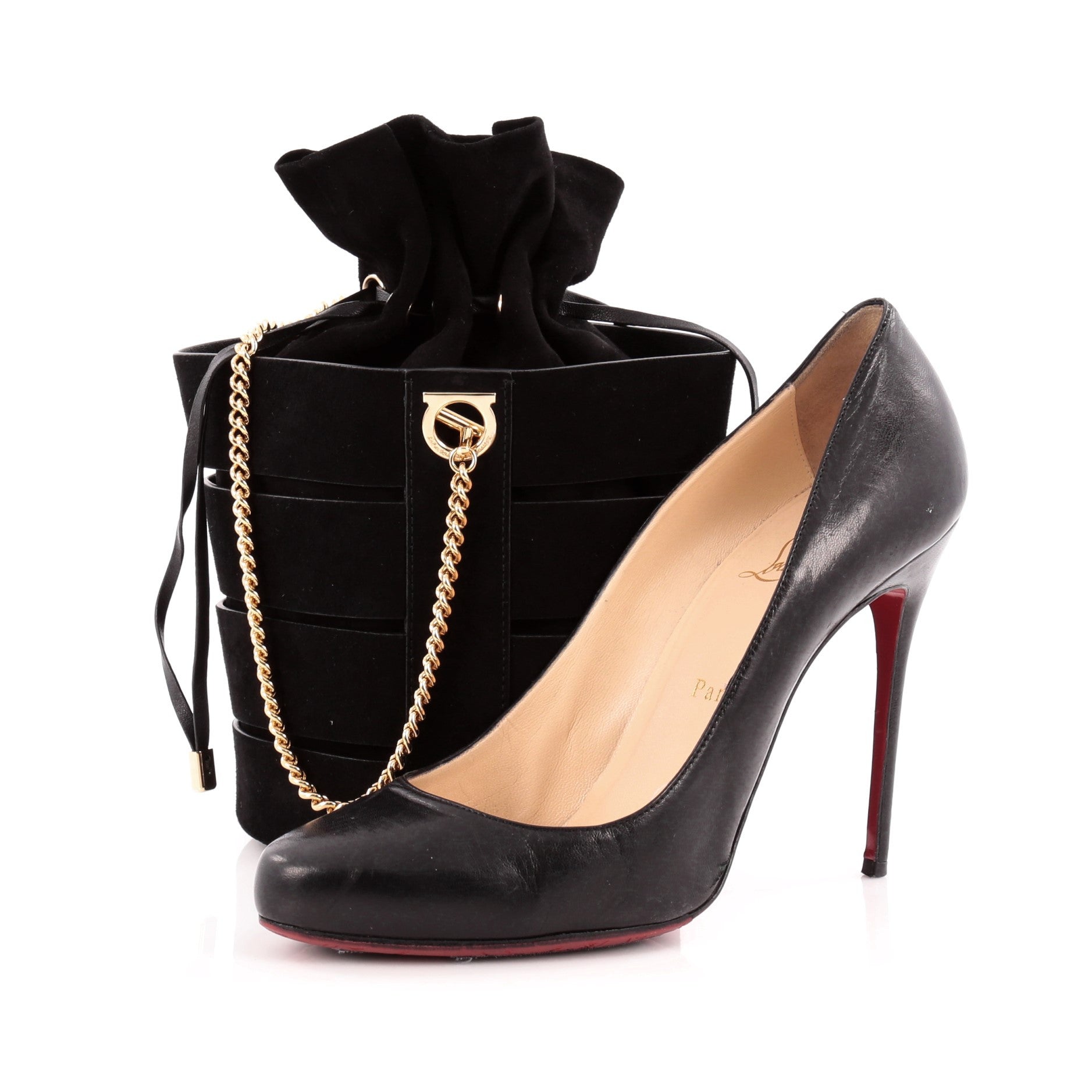 Sansy Bucket Bag Cut Out Suede Mini