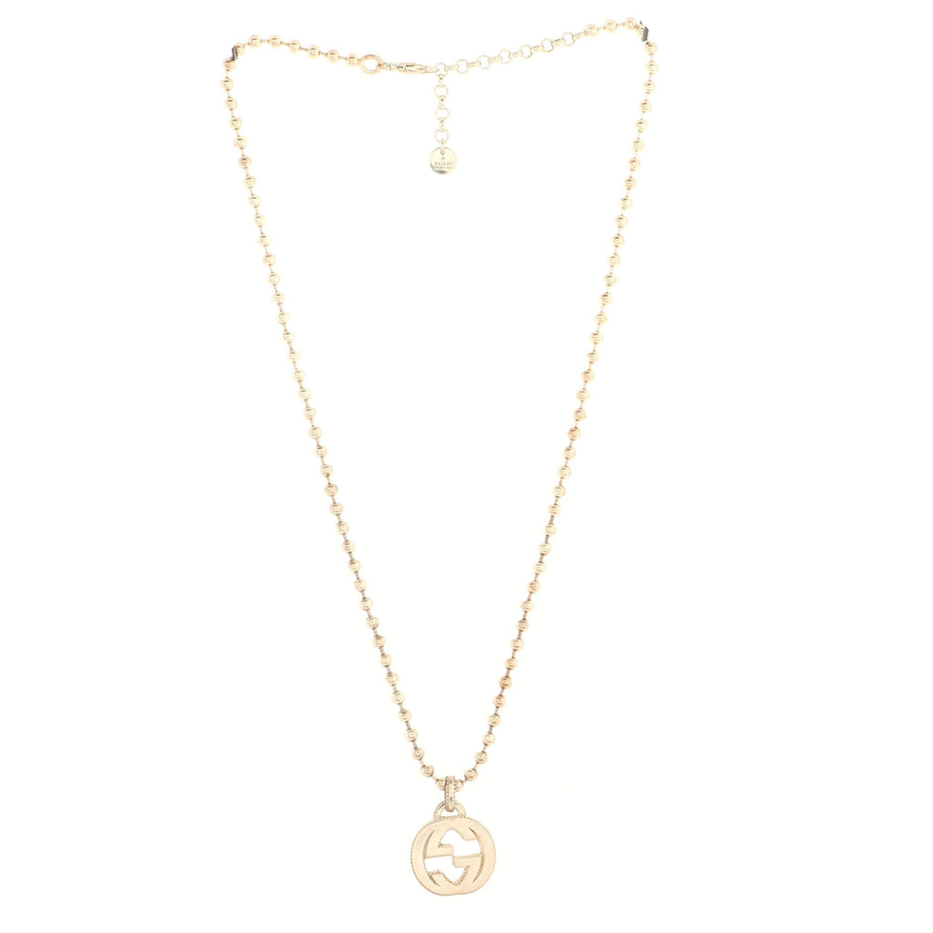 Interlocking G Pendant Necklace Sterling Silver
