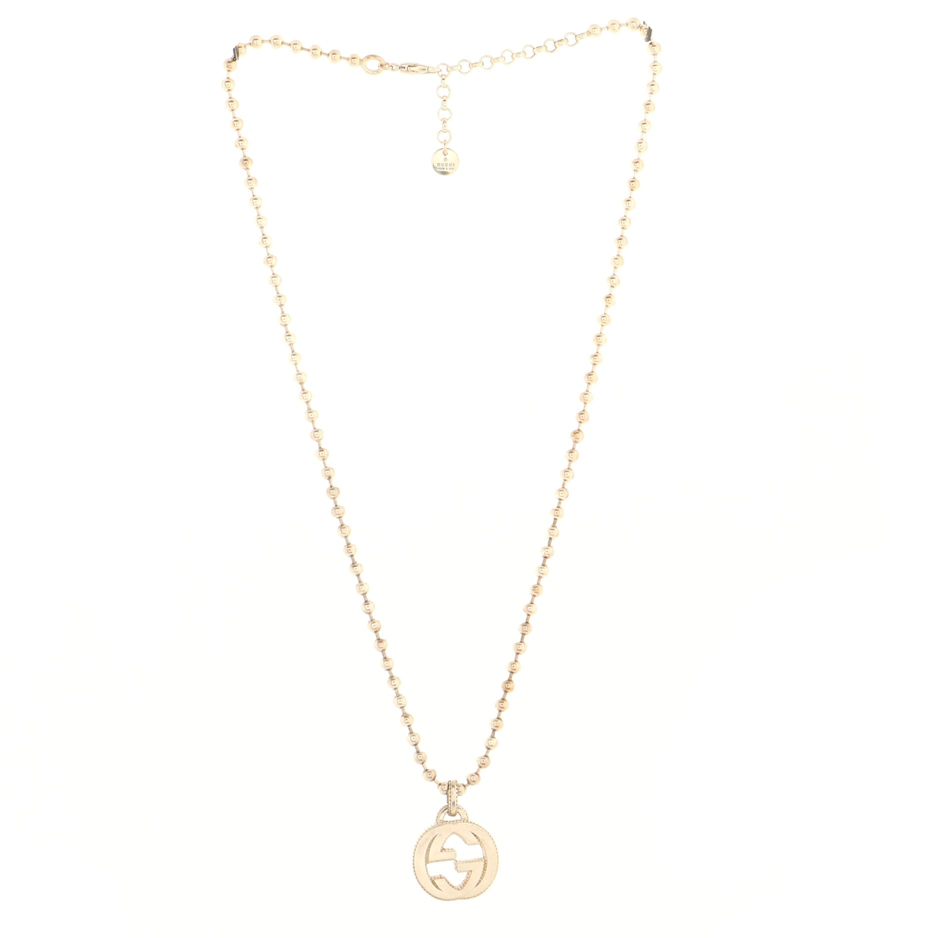 Interlocking G Pendant Necklace Sterling Silver