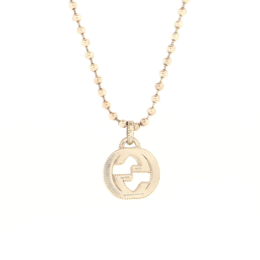 Interlocking G Pendant Necklace Sterling Silver