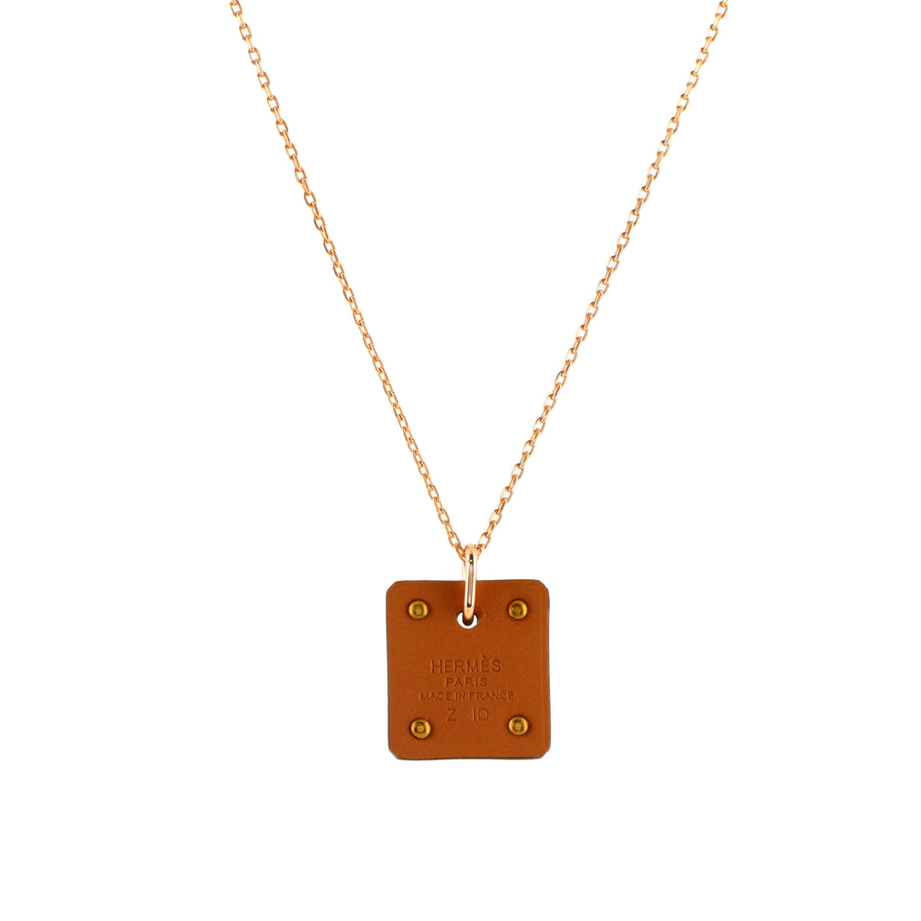As de Coeur Pendant Necklace Metal and Leather Small