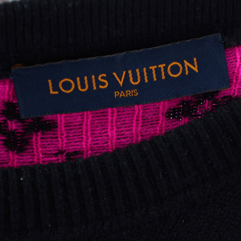 Men's Half And Half Monogram Crewneck Sweater Cashmere Blend
