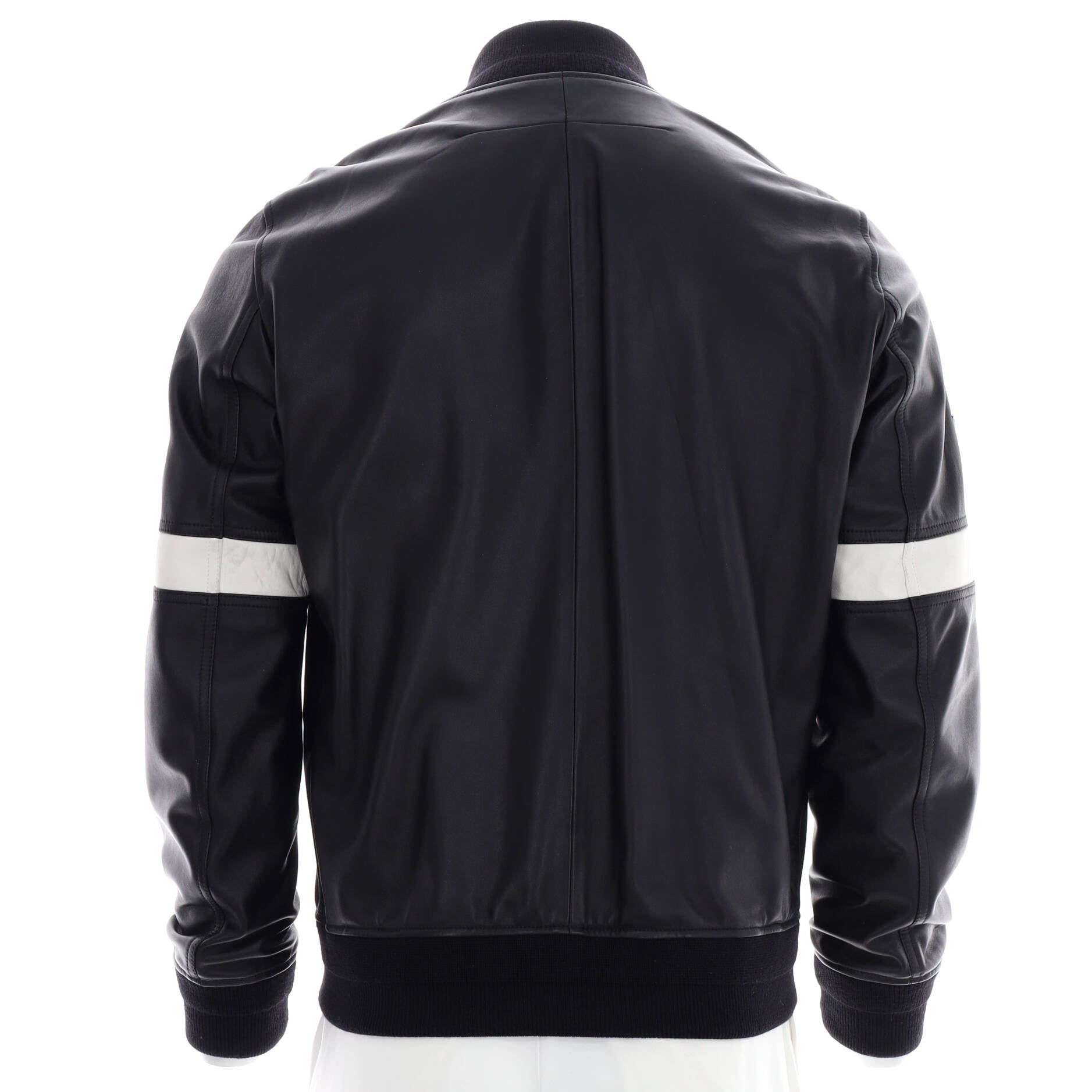 Men's Stars and Stripe Bomber Jacket Leather