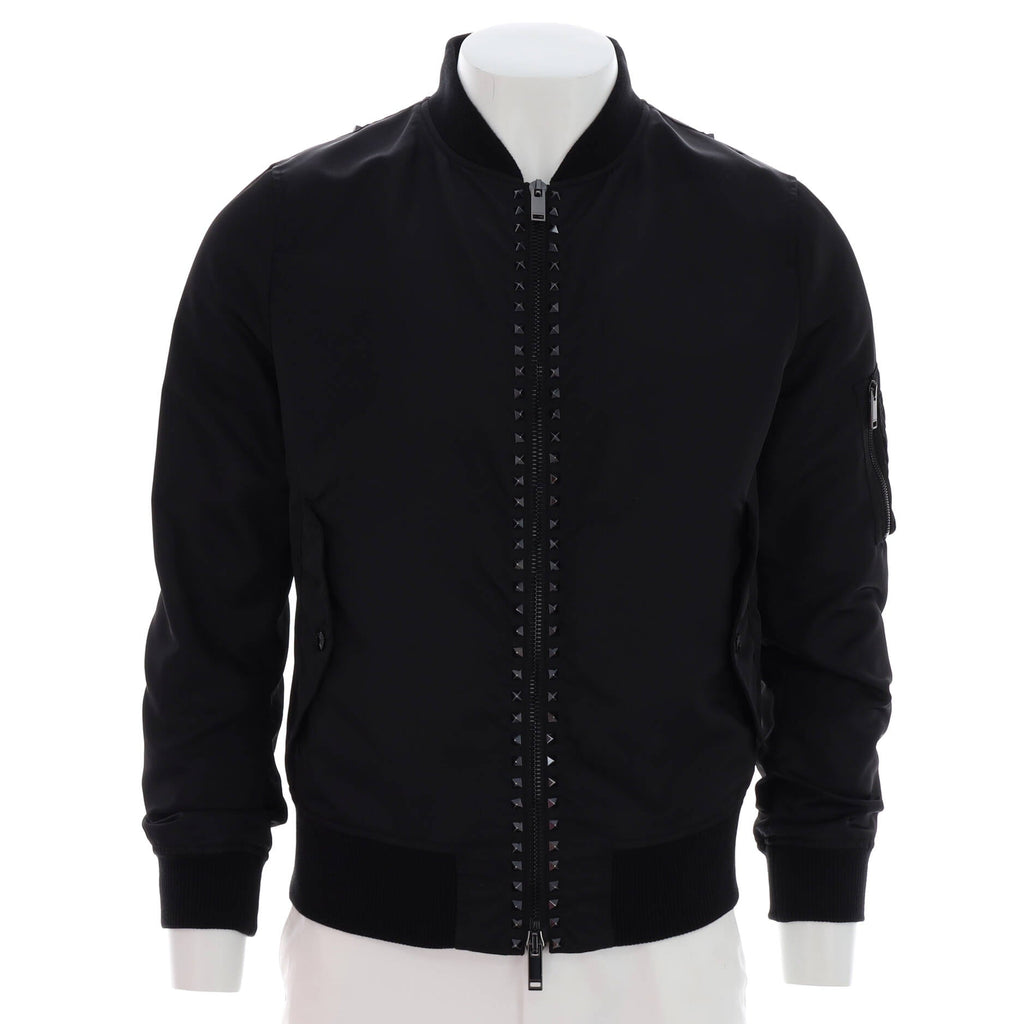 Men's Rockstud Bomber Jacket Nylon