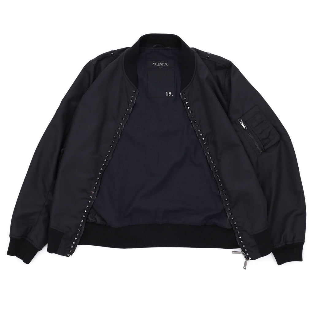 Men's Rockstud Bomber Jacket Nylon