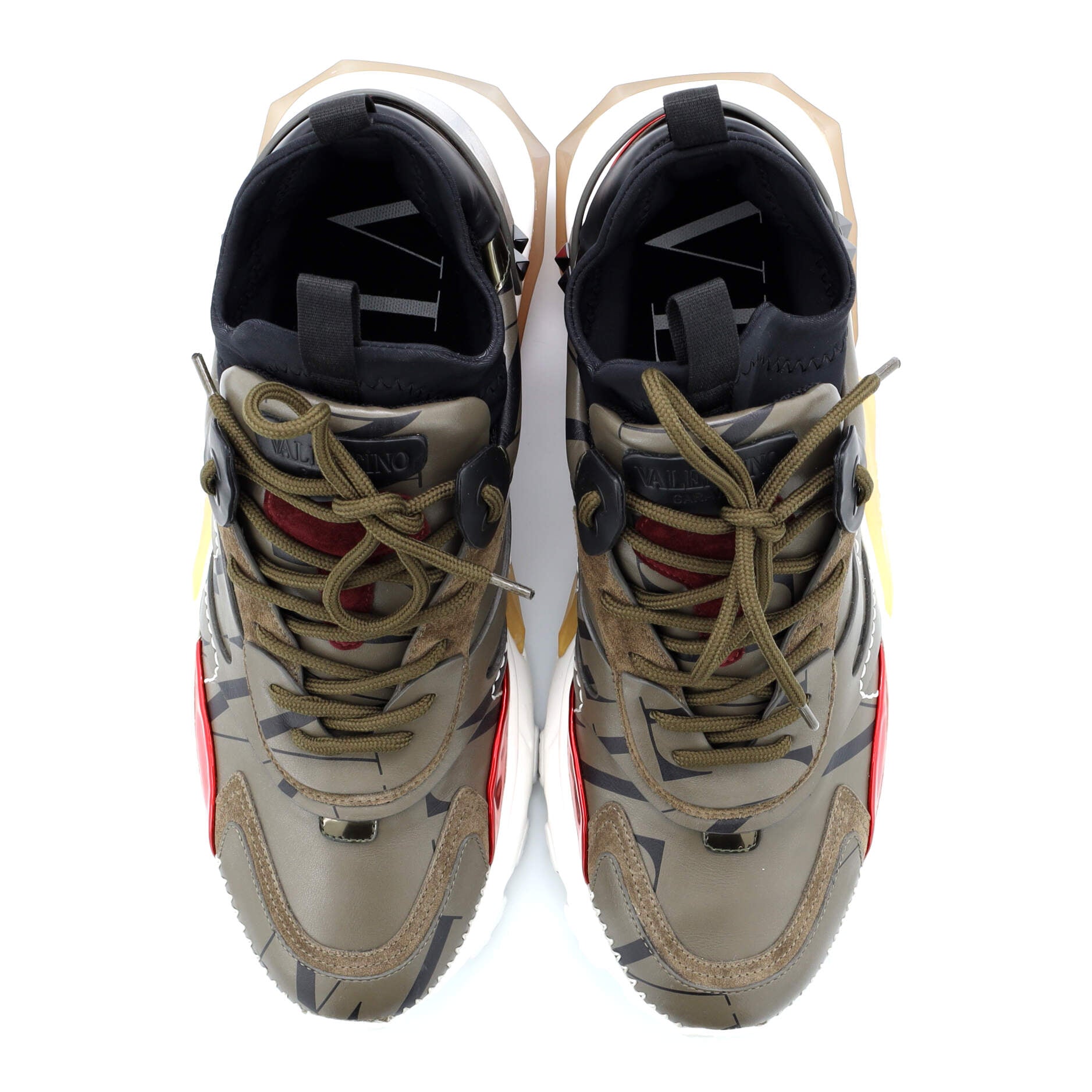 Women's Feather Bounce Sneakers Printed Mesh and Leather
