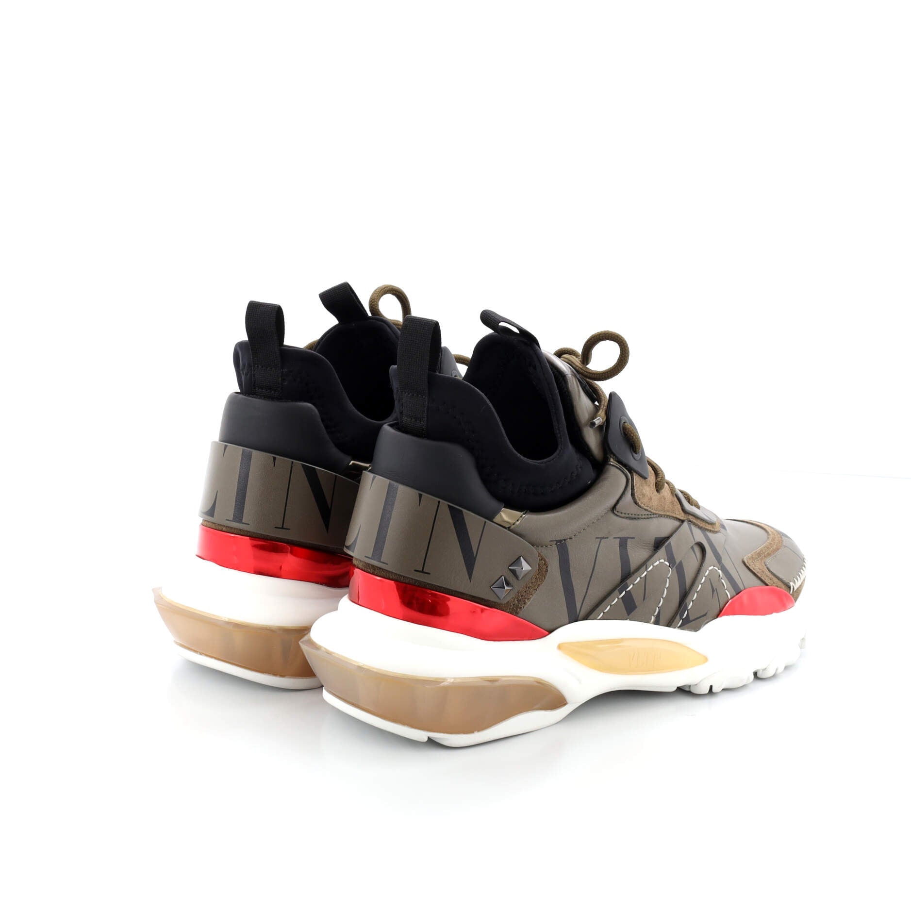 Women's Feather Bounce Sneakers Printed Mesh and Leather