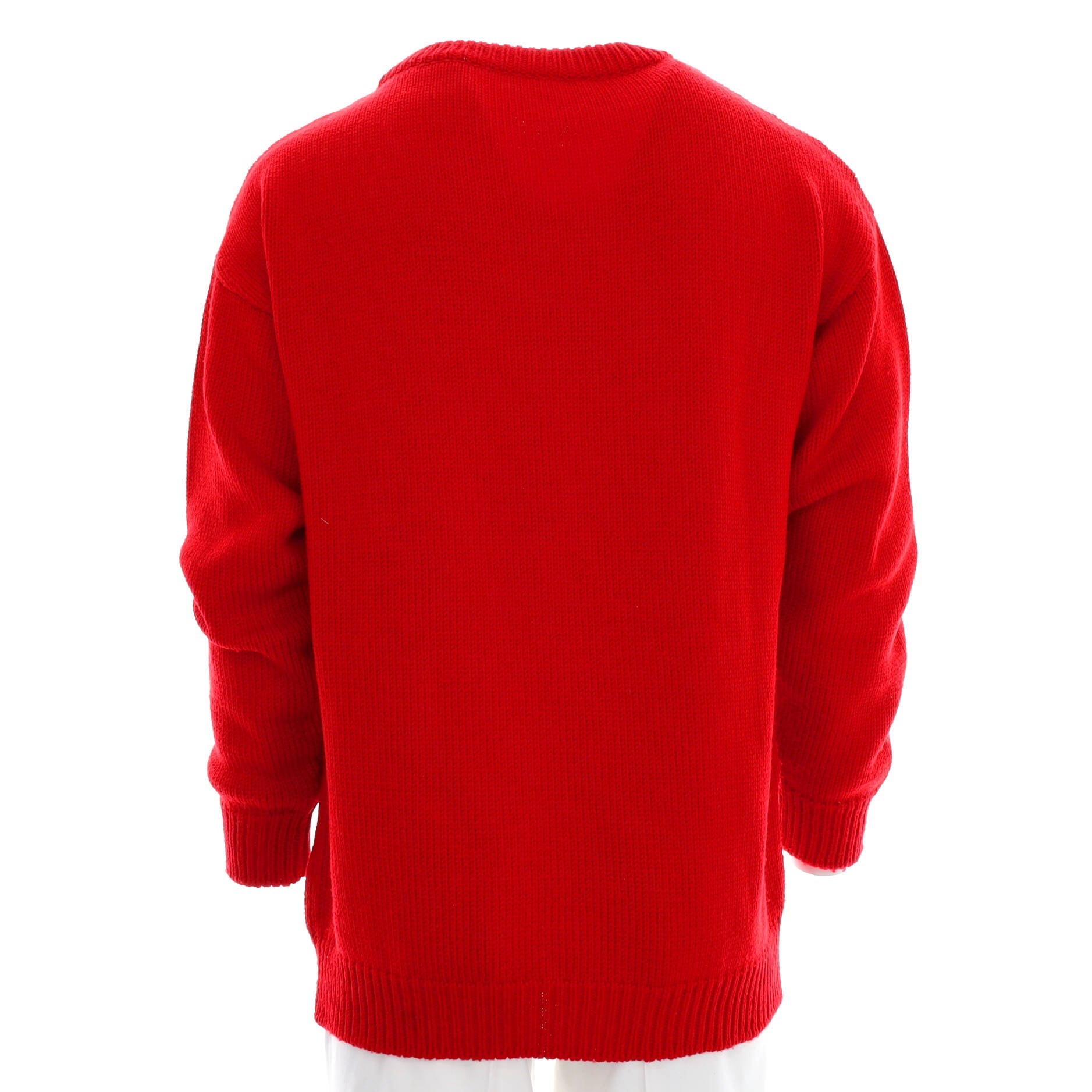 Men's Clown Intarsia Sweater Wool with Applique