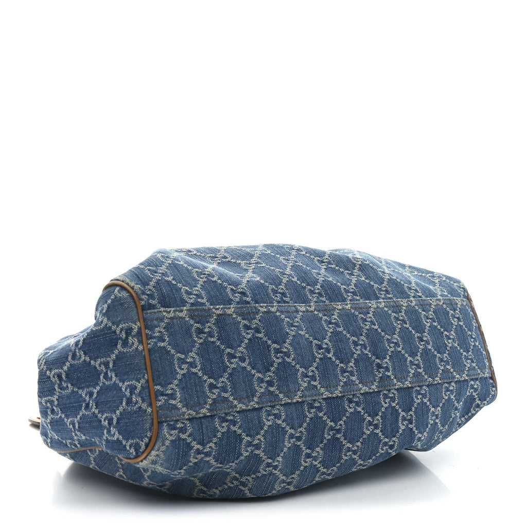 Denim Monogram Medium Sukey Tote Blue