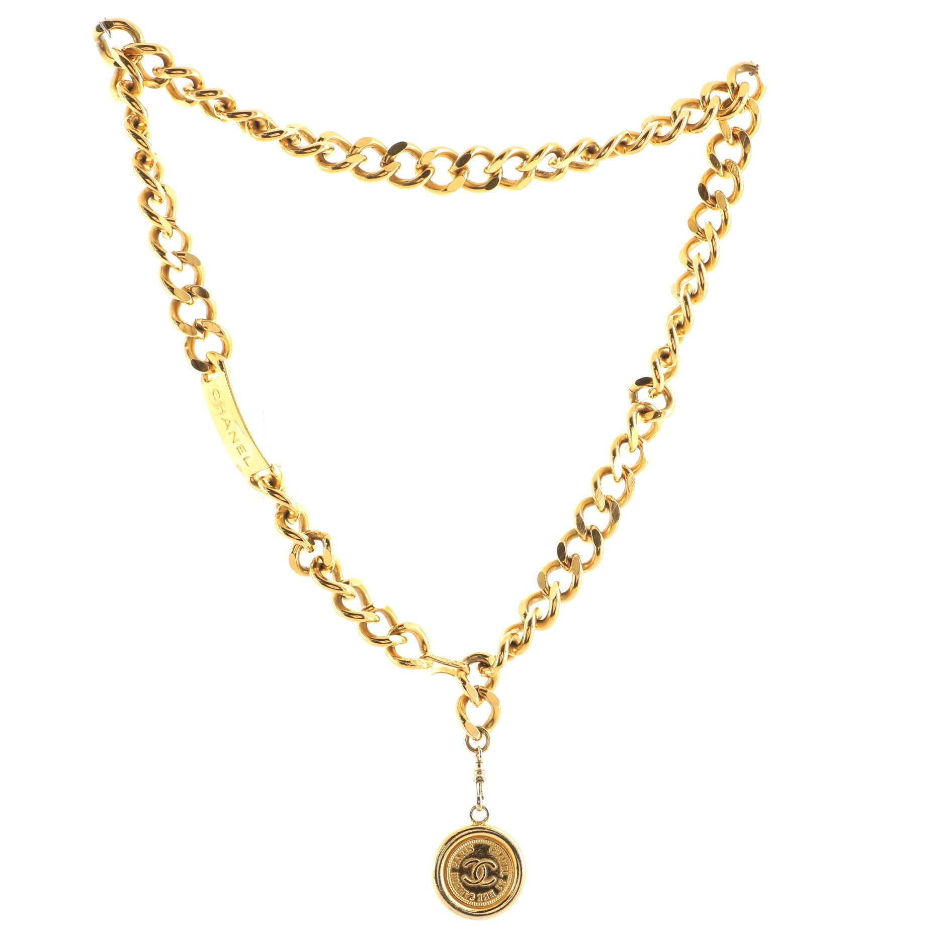 Vintage Medallion Chain Belt Metal 70