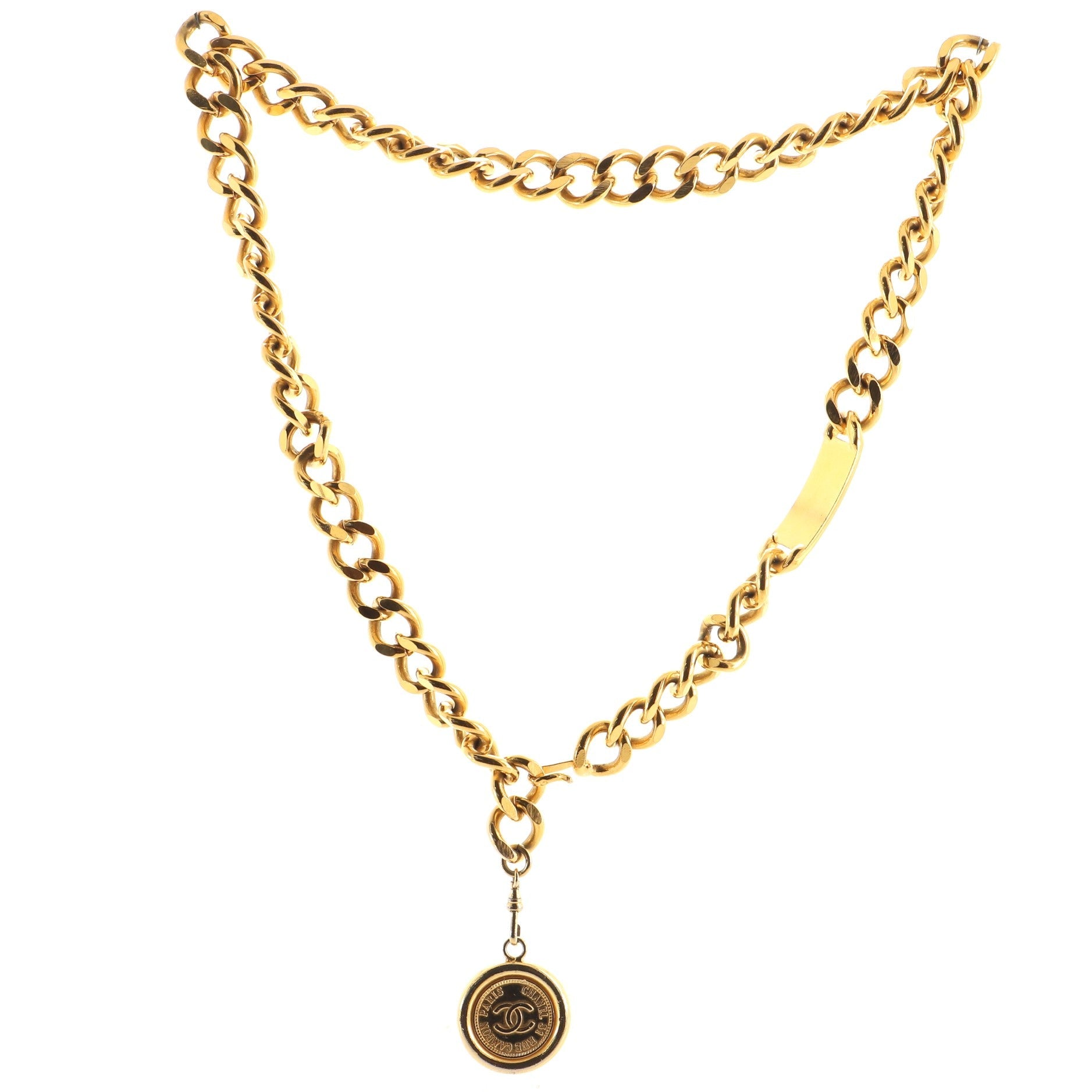 Vintage Medallion Chain Belt Metal 70
