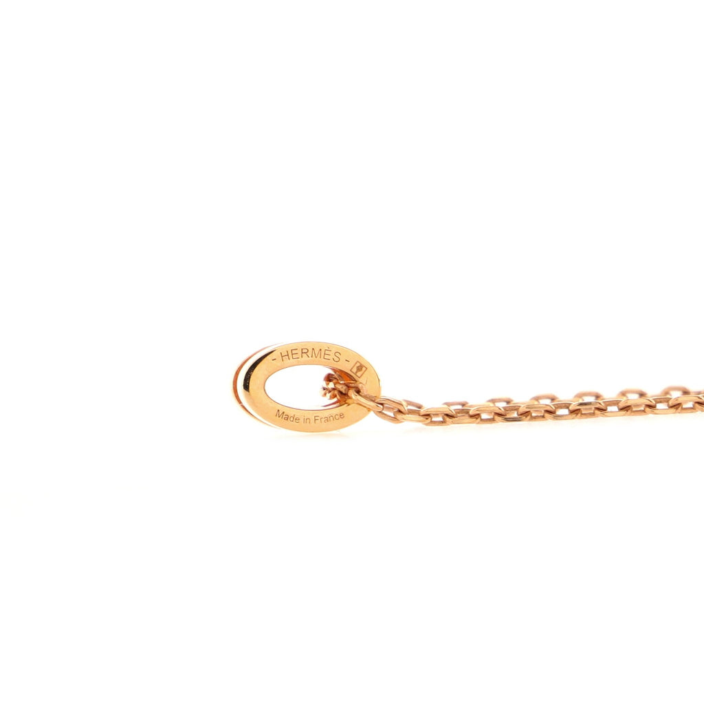 Pop H Pendant Chain Necklace Metal and Enamel Mini