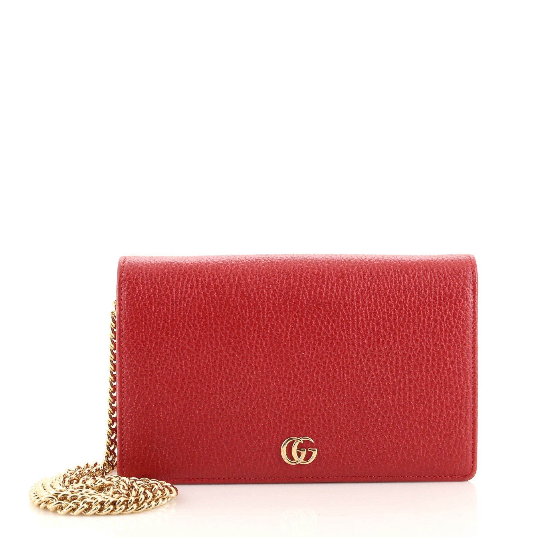 Petite GG Marmont Chain Wallet Leather Mini