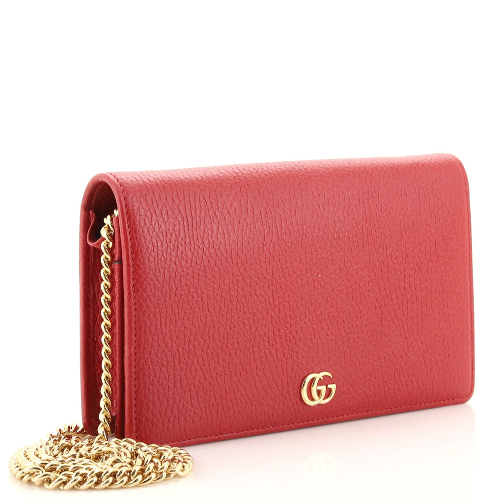Petite GG Marmont Chain Wallet Leather Mini