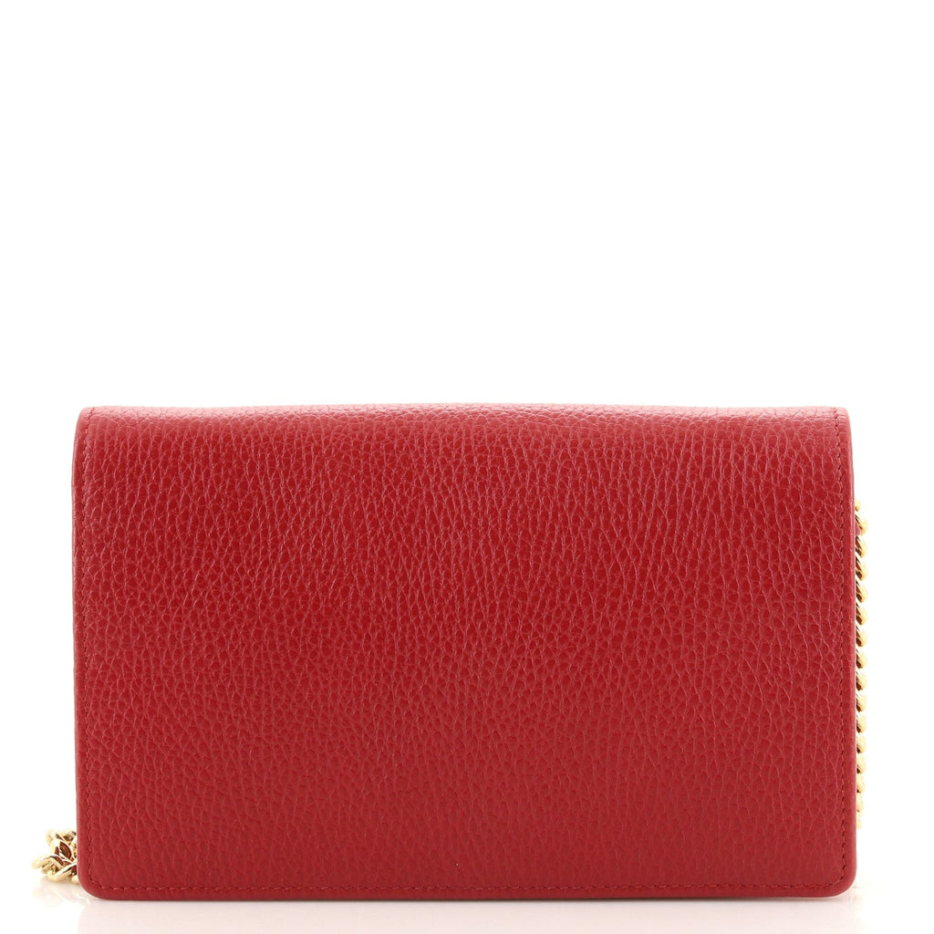 Petite GG Marmont Chain Wallet Leather Mini