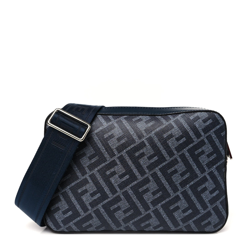 Glazed Fabric Vitello Liberty FF 1974 Diagonal Camera Case Navy