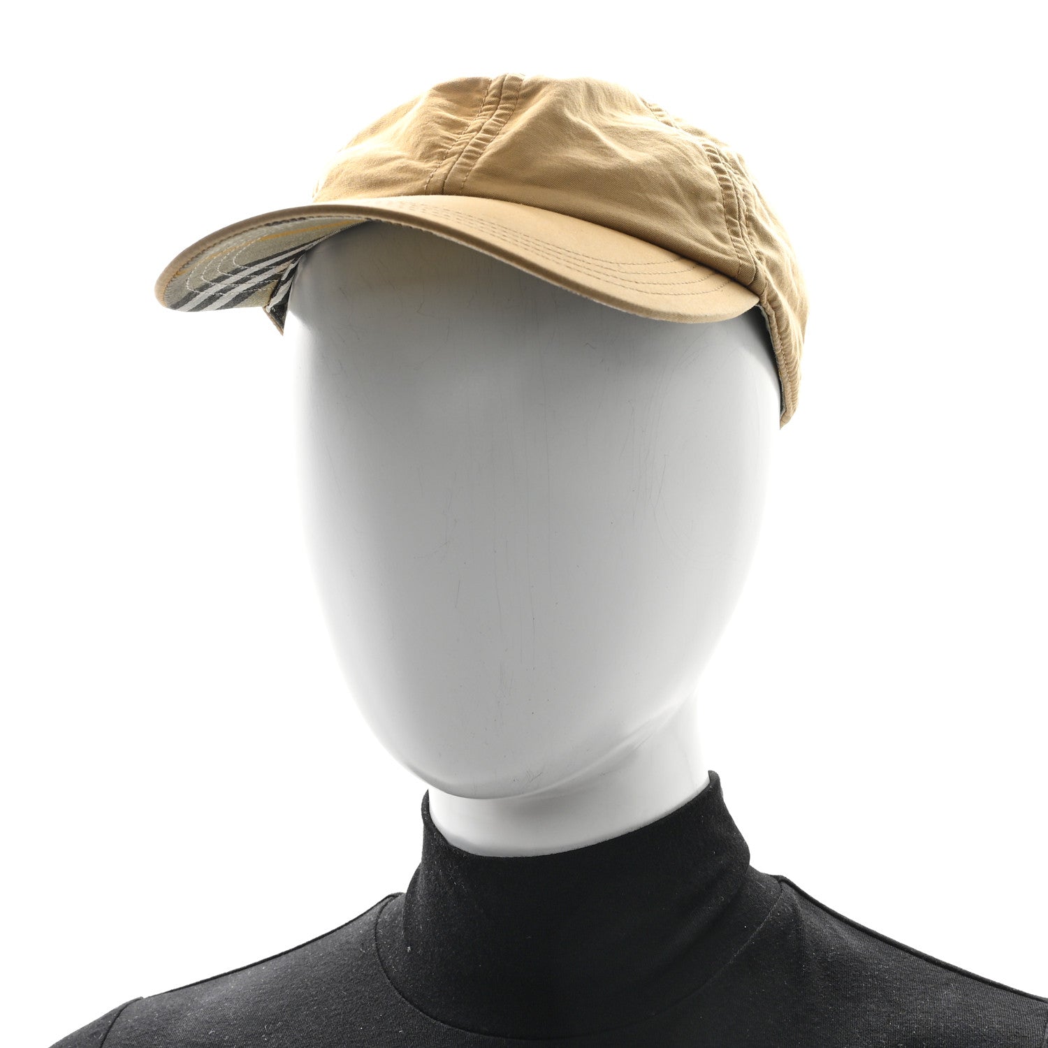 Cotton Logo Baseball Cap M Beige