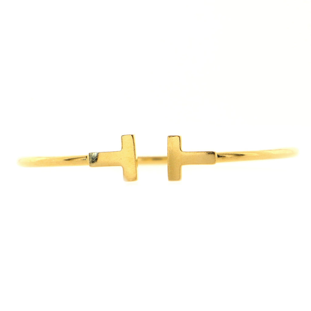 T Wire Bracelet 18K Yellow Gold Narrow