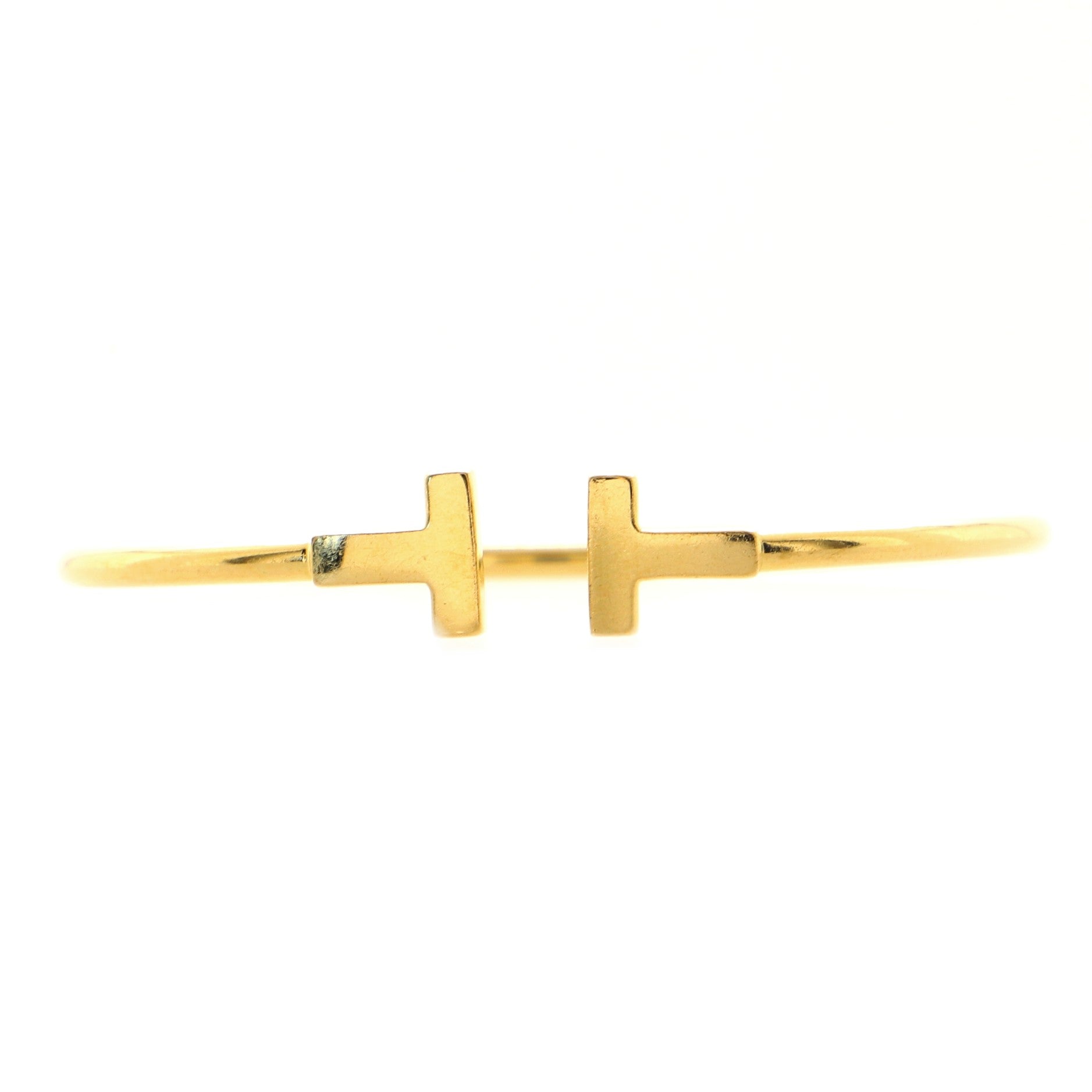 T Wire Bracelet 18K Yellow Gold Narrow