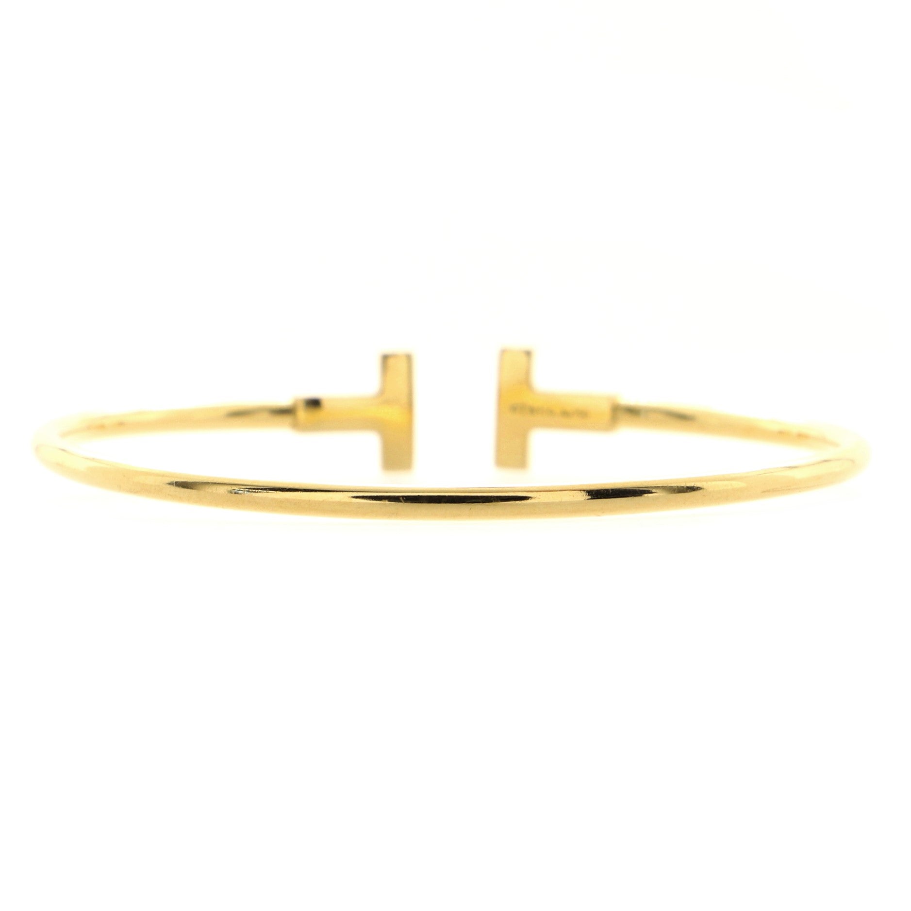 T Wire Bracelet 18K Yellow Gold Narrow