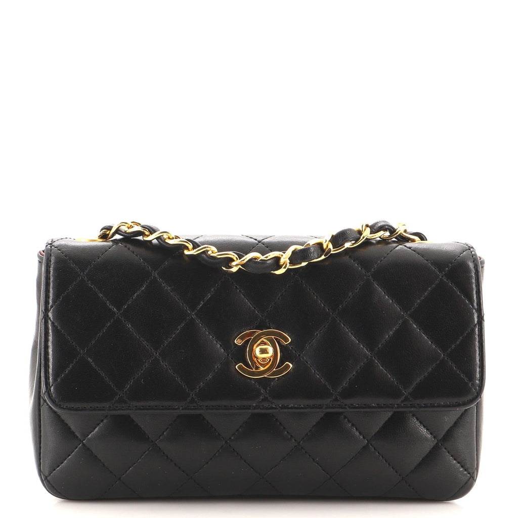 Vintage CC Chain Flap Bag Quilted Lambskin Mini