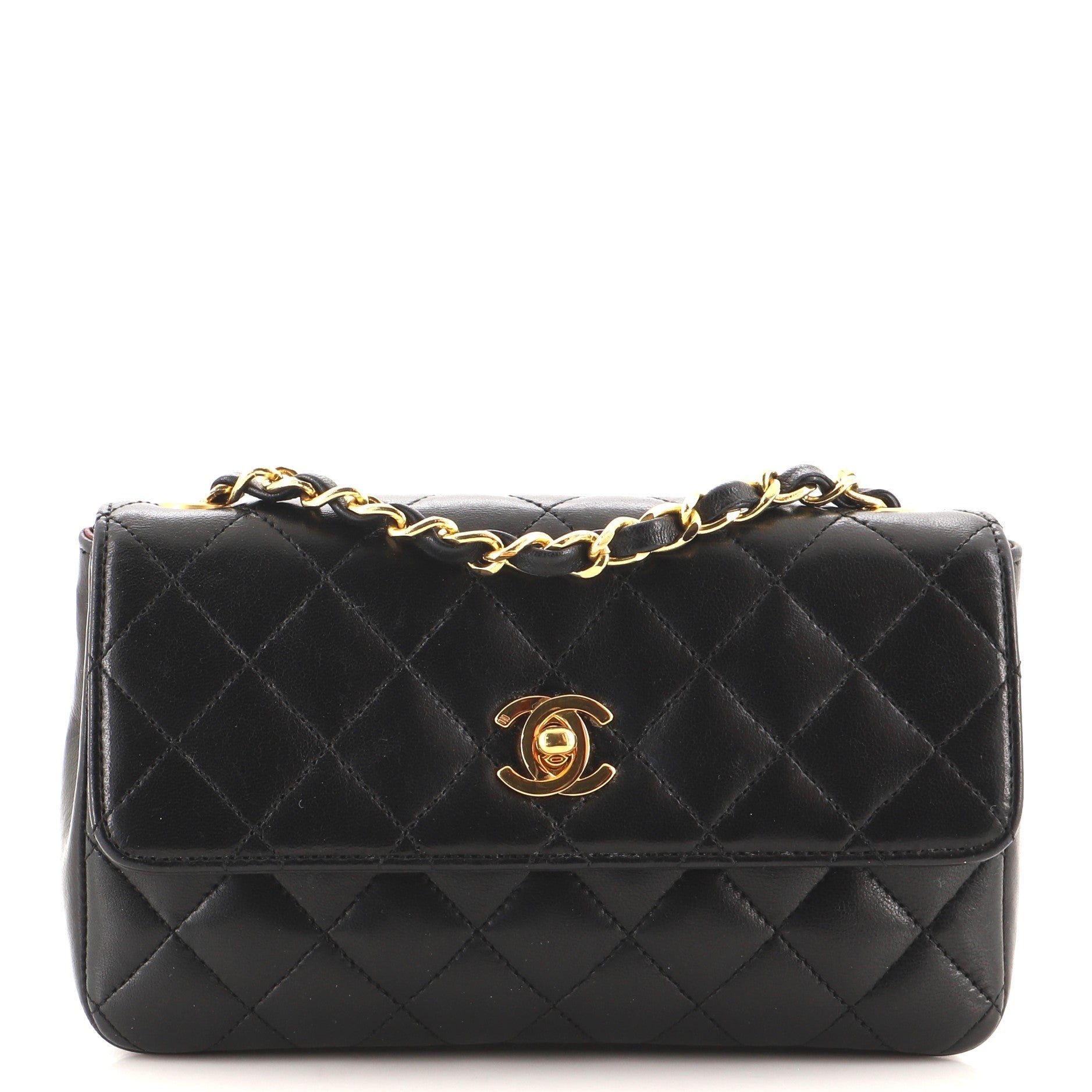 Vintage CC Chain Flap Bag Quilted Lambskin Mini