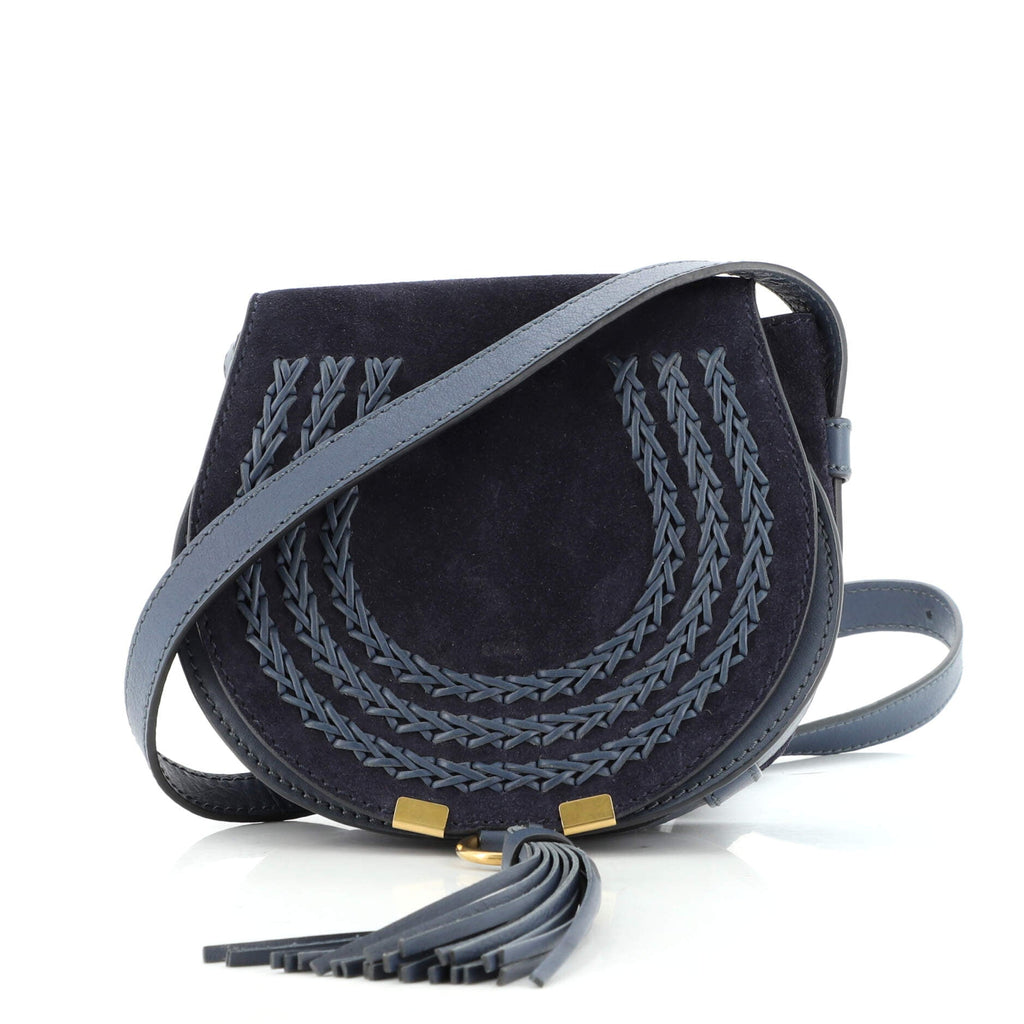 Marcie Crossbody Bag Whipstitch Suede Mini