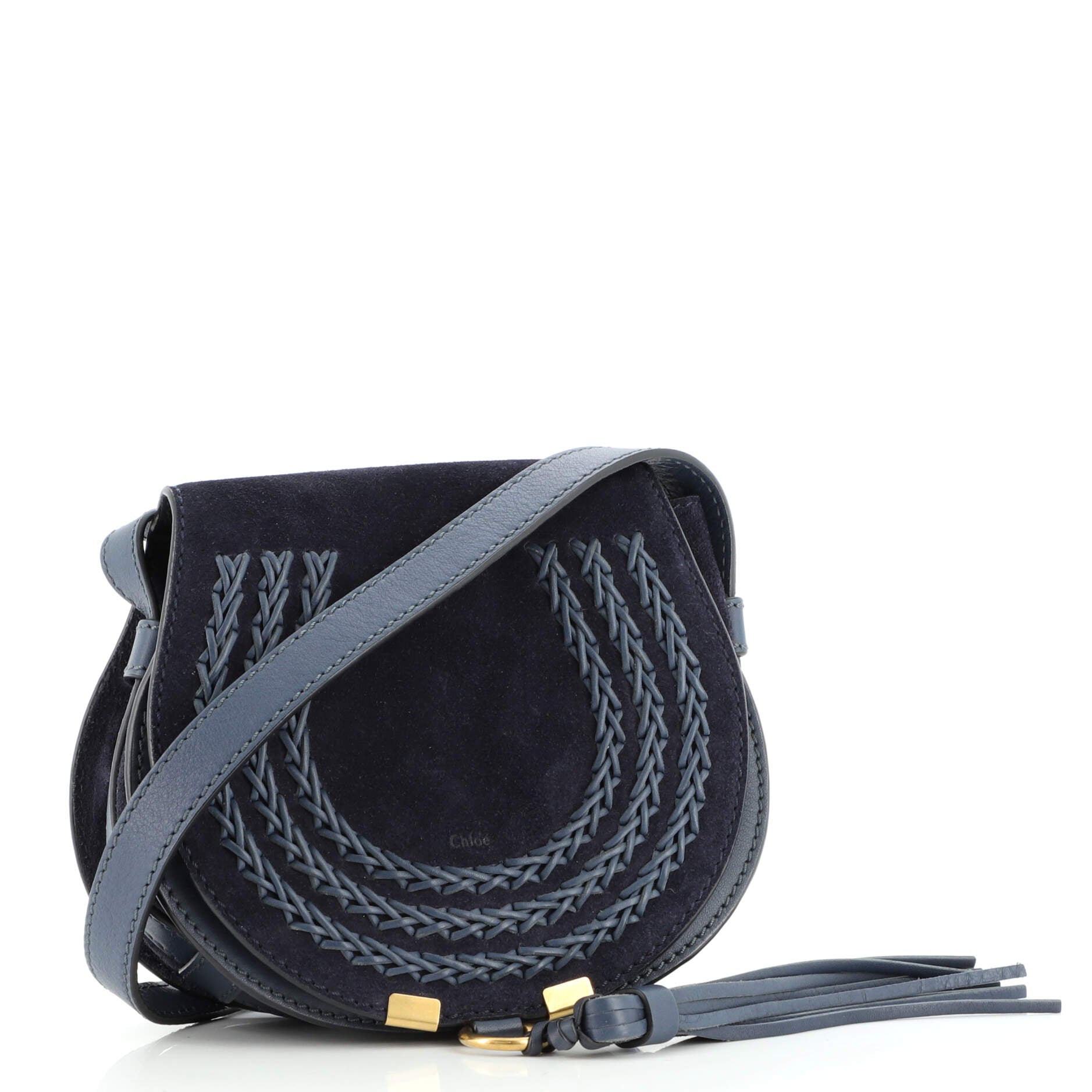 Marcie Crossbody Bag Whipstitch Suede Mini