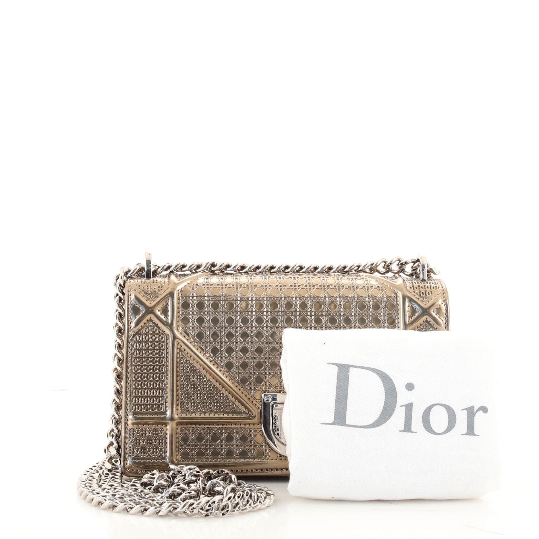 Diorama Flap Bag Cannage Embossed Calfskin Mini