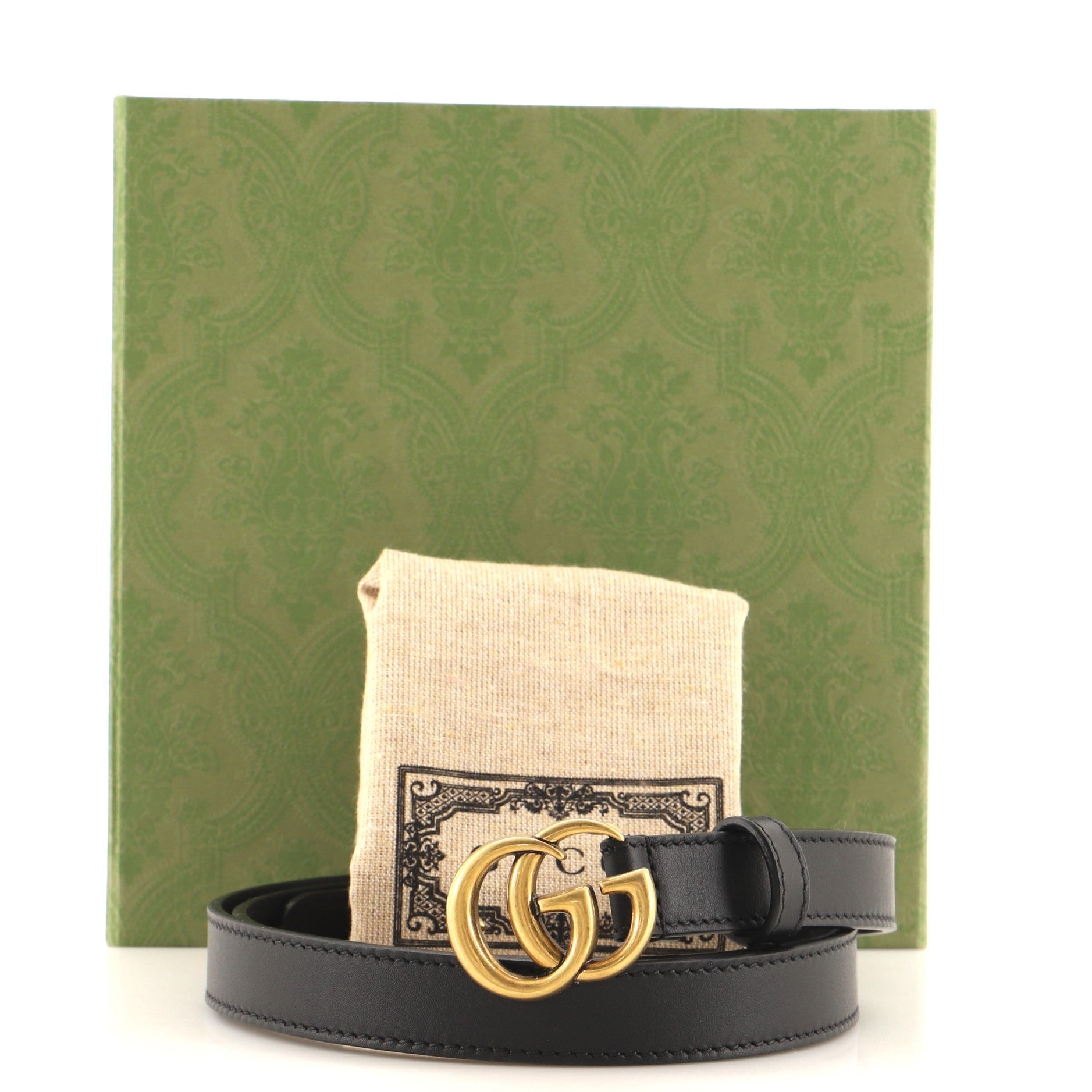 GG Marmont Belt Leather Thin 95