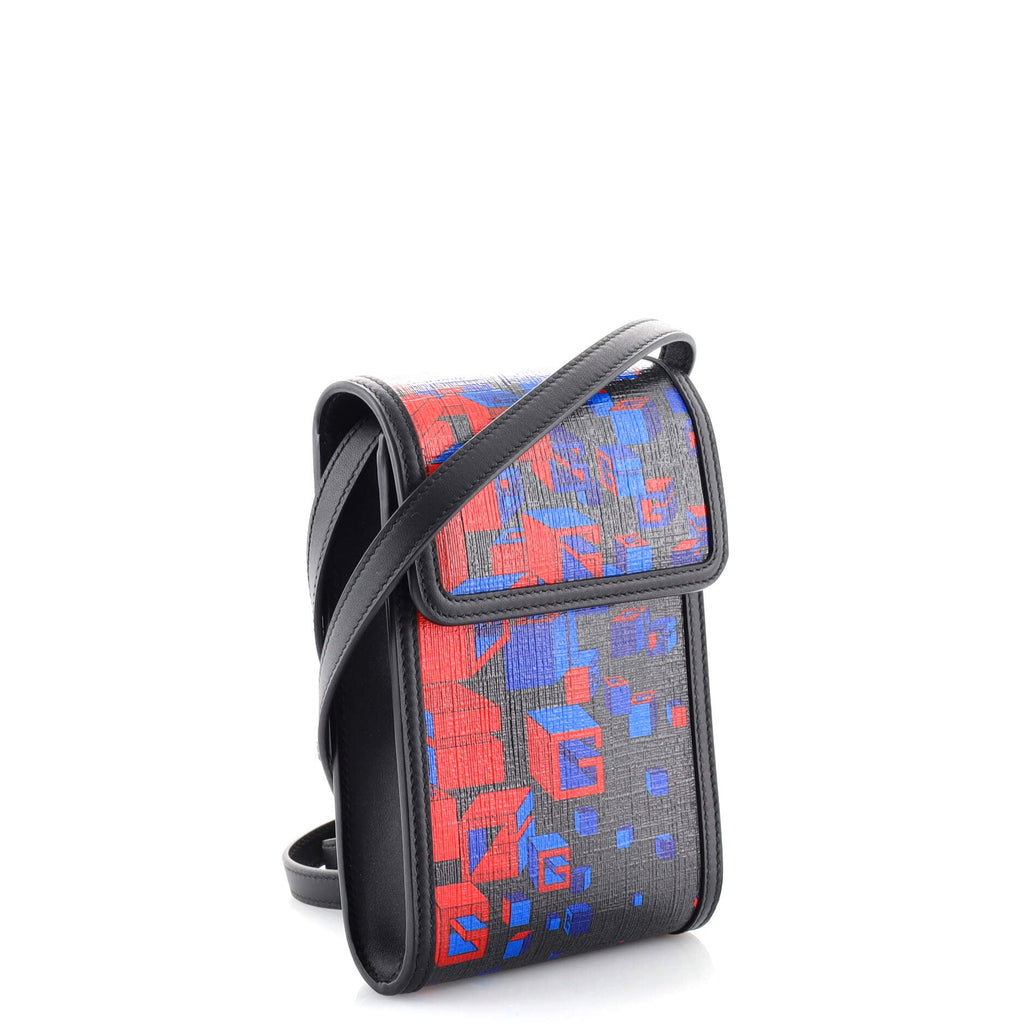 Flap Crossbody Bag Printed Coated Canvas Mini