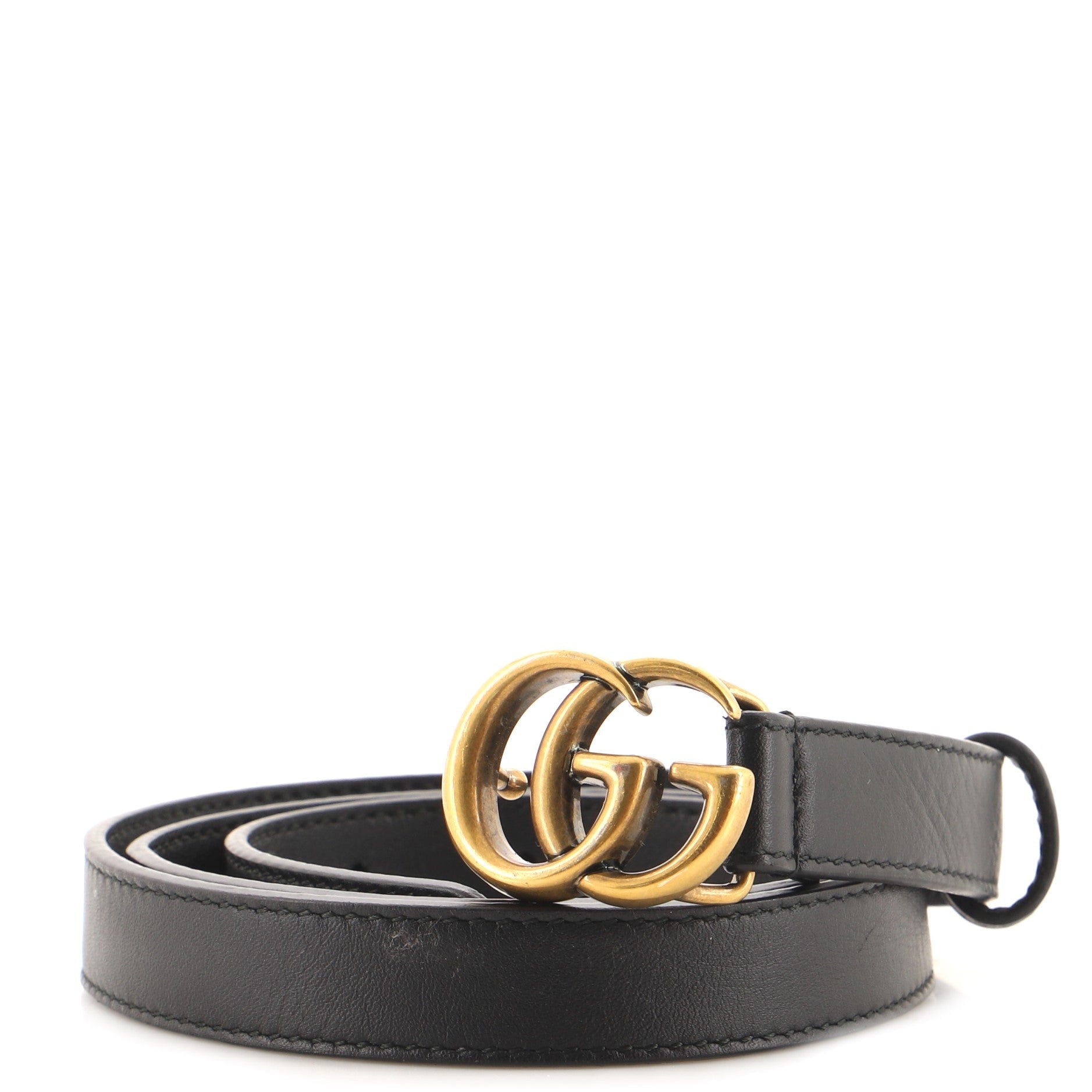 GG Marmont Belt Leather Thin 80