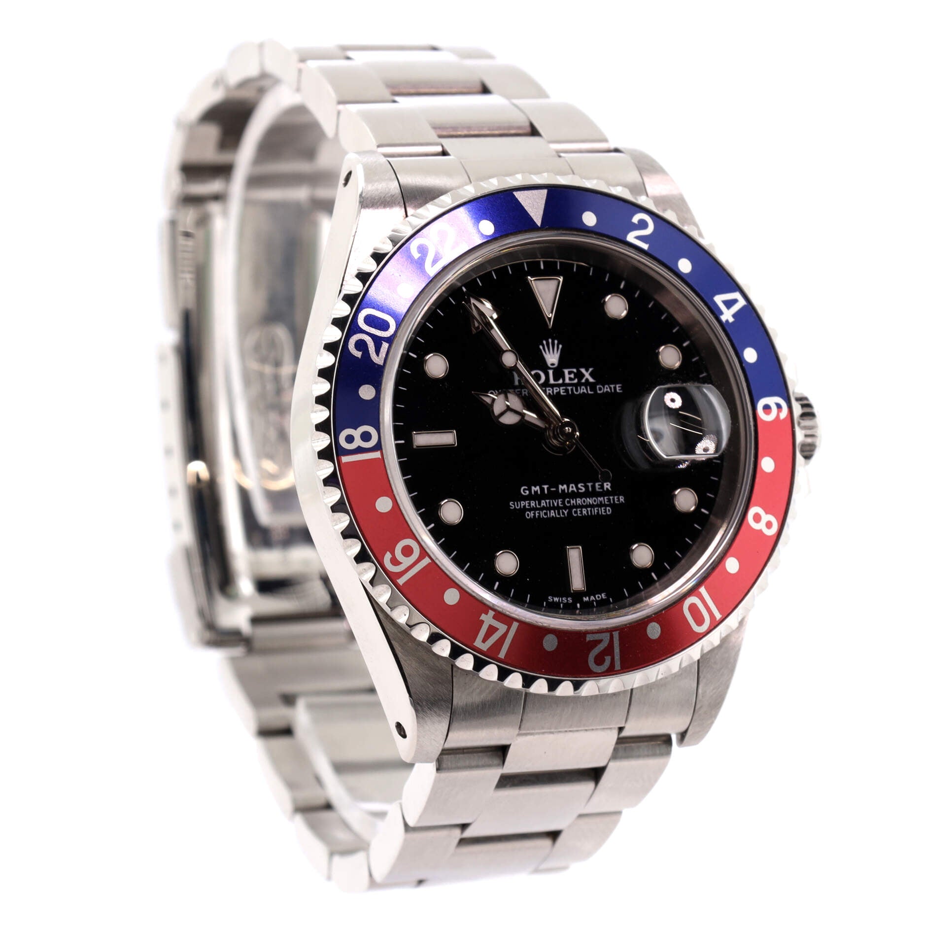 Oyster Perpetual Date GMT-Master Pepsi Automatic Watch Stainless Steel 40