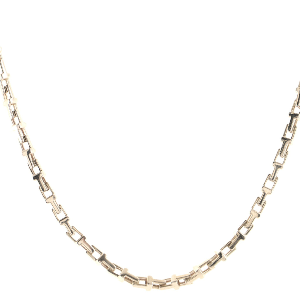 T Chain Necklace Sterling Silver Narrow