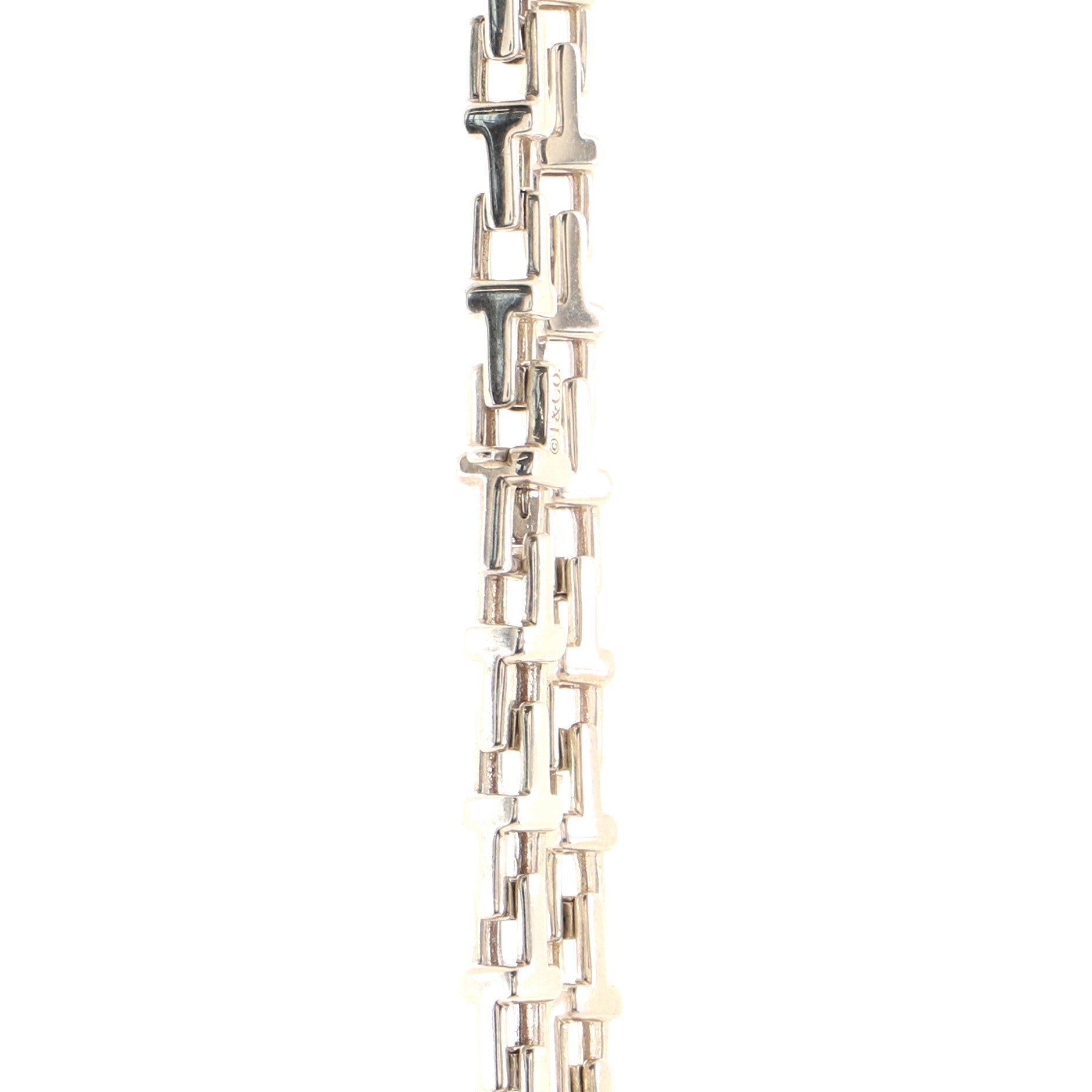 T Chain Necklace Sterling Silver Narrow