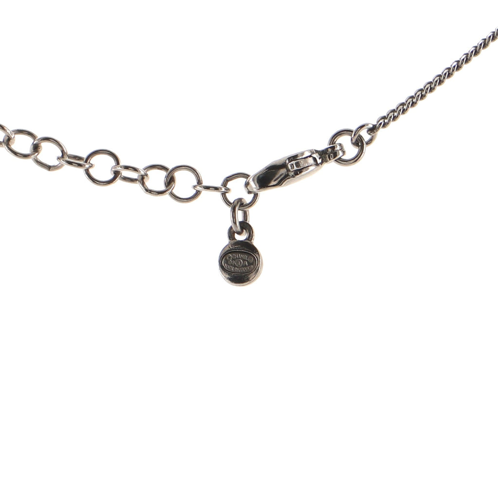 CC Cross Pendant Necklace Metal and Resin