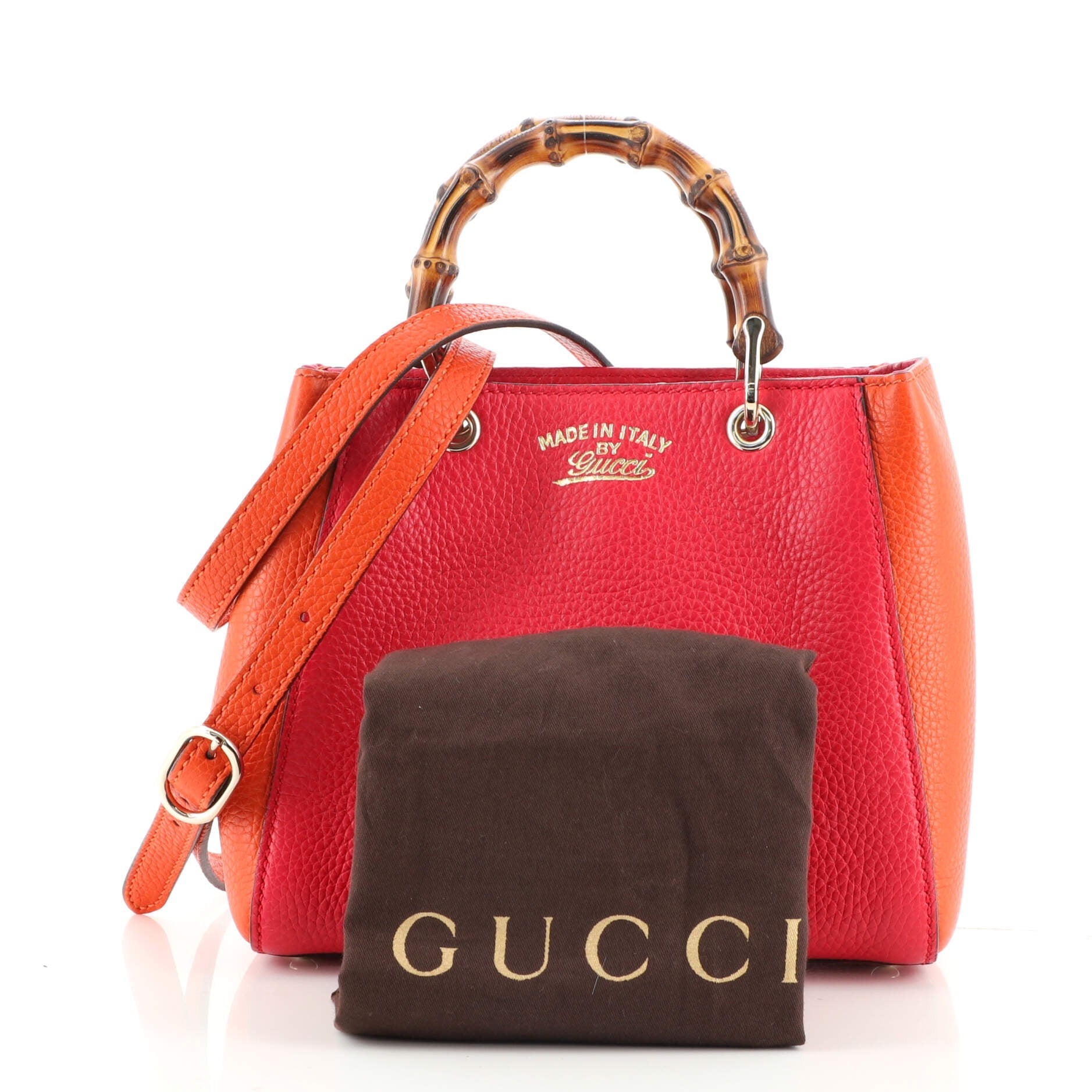 Bamboo Shopper Tote Leather Mini