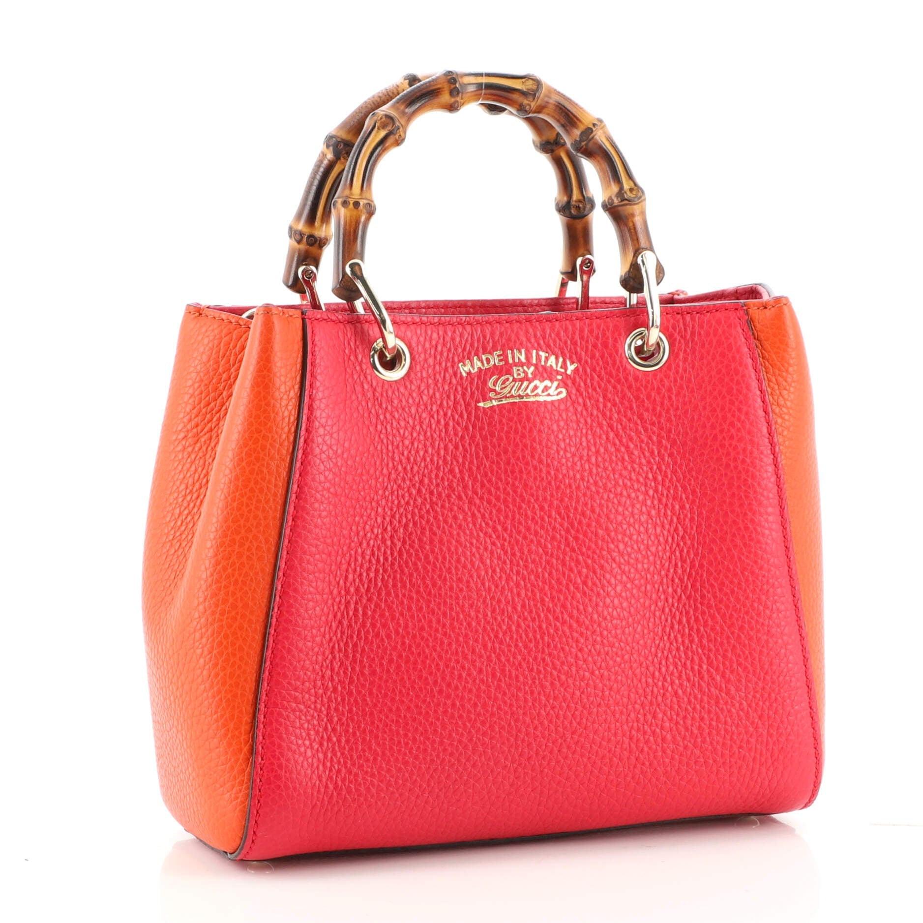 Bamboo Shopper Tote Leather Mini