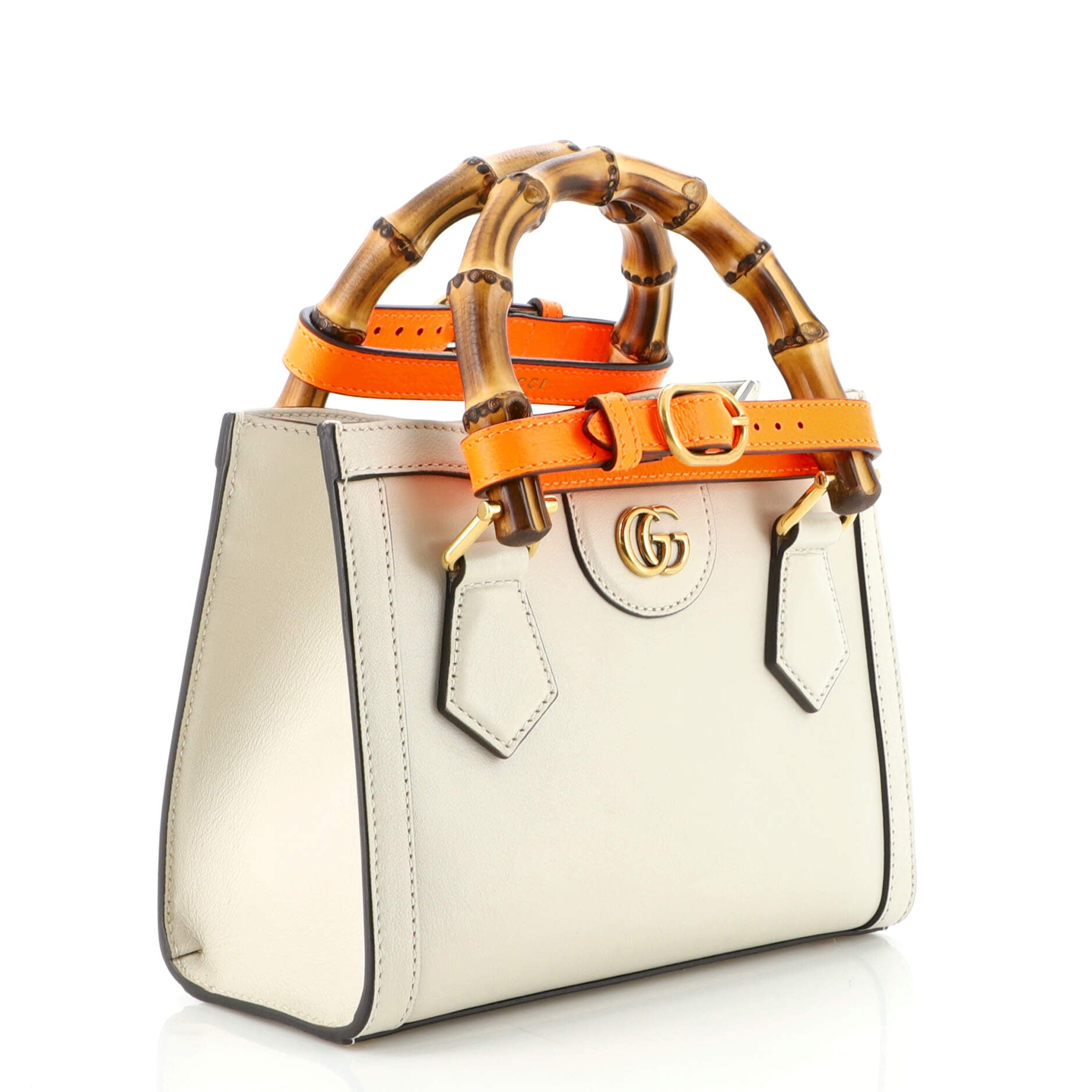 Diana NM Bamboo Handle Tote Leather Mini