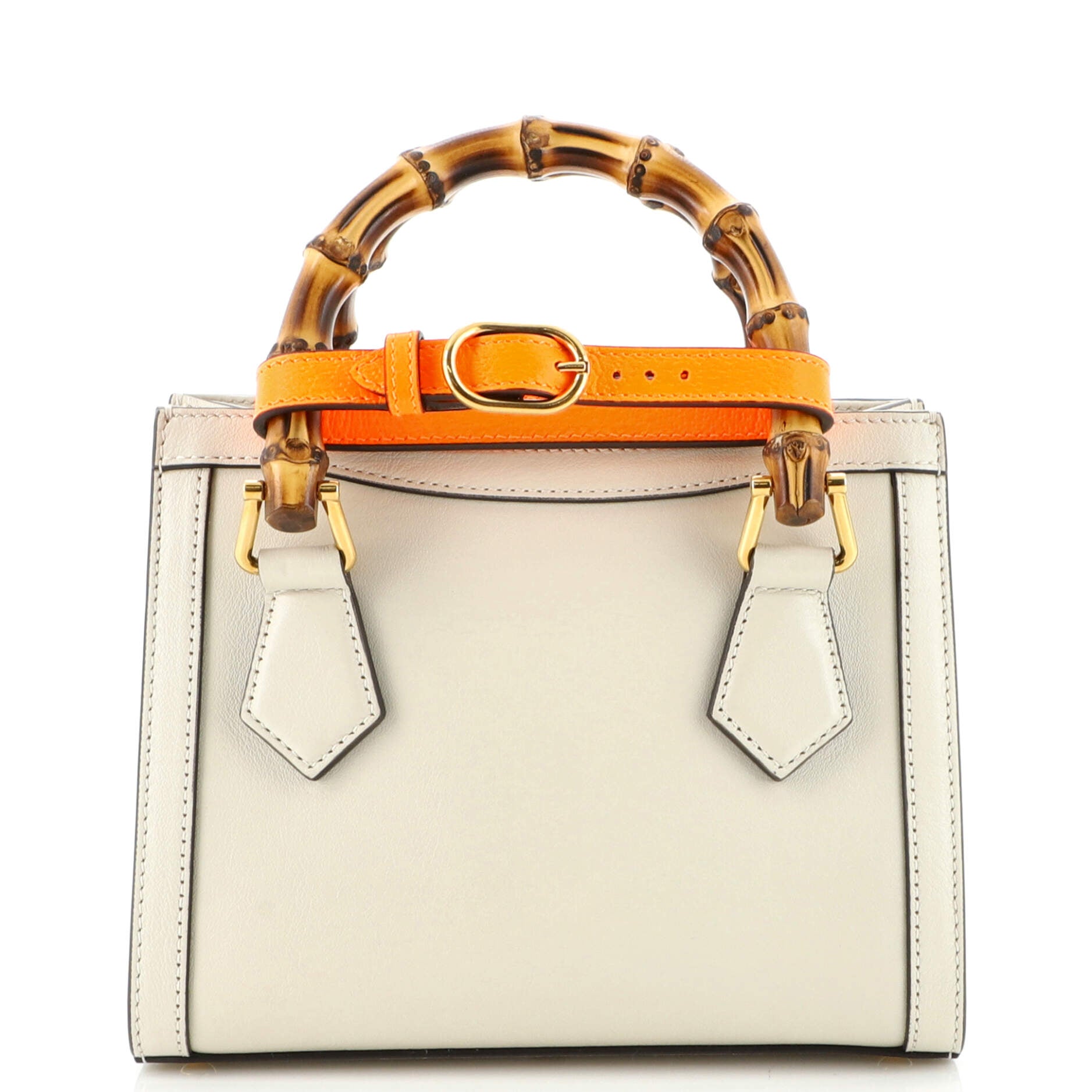 Diana NM Bamboo Handle Tote Leather Mini